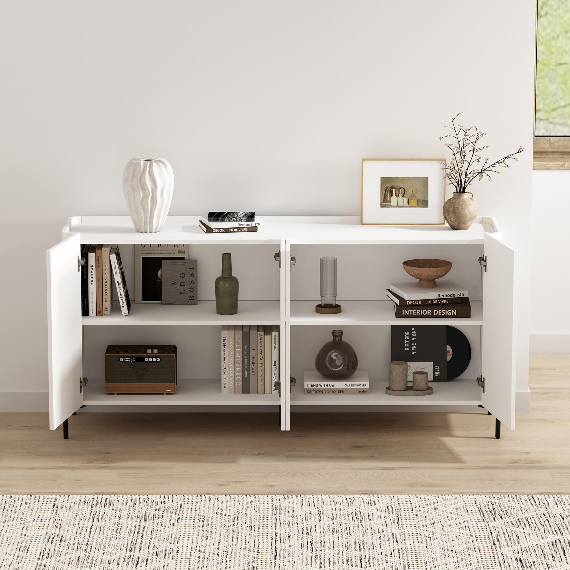 Manhattan Comfort Abbey Sideboard, White, large