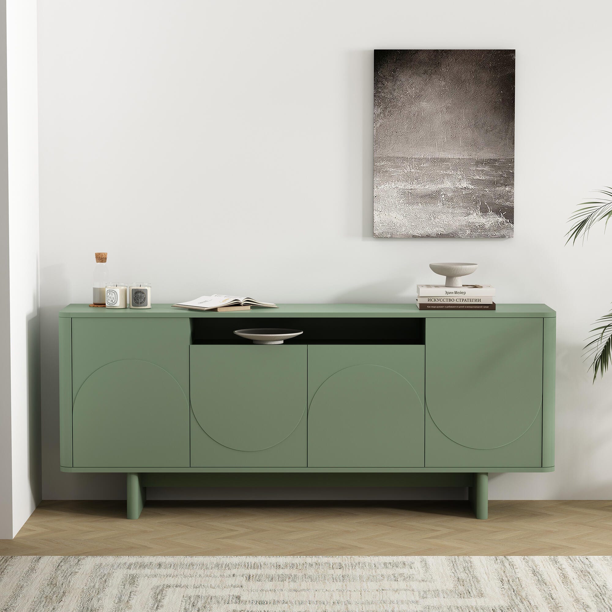 Manhattan Comfort Ella Sideboard, Sage Green, rollover