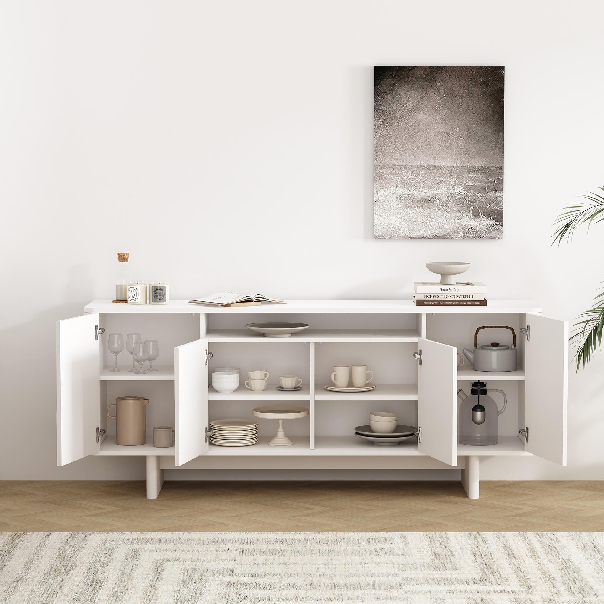 Manhattan Comfort Ella Sideboard, White, large