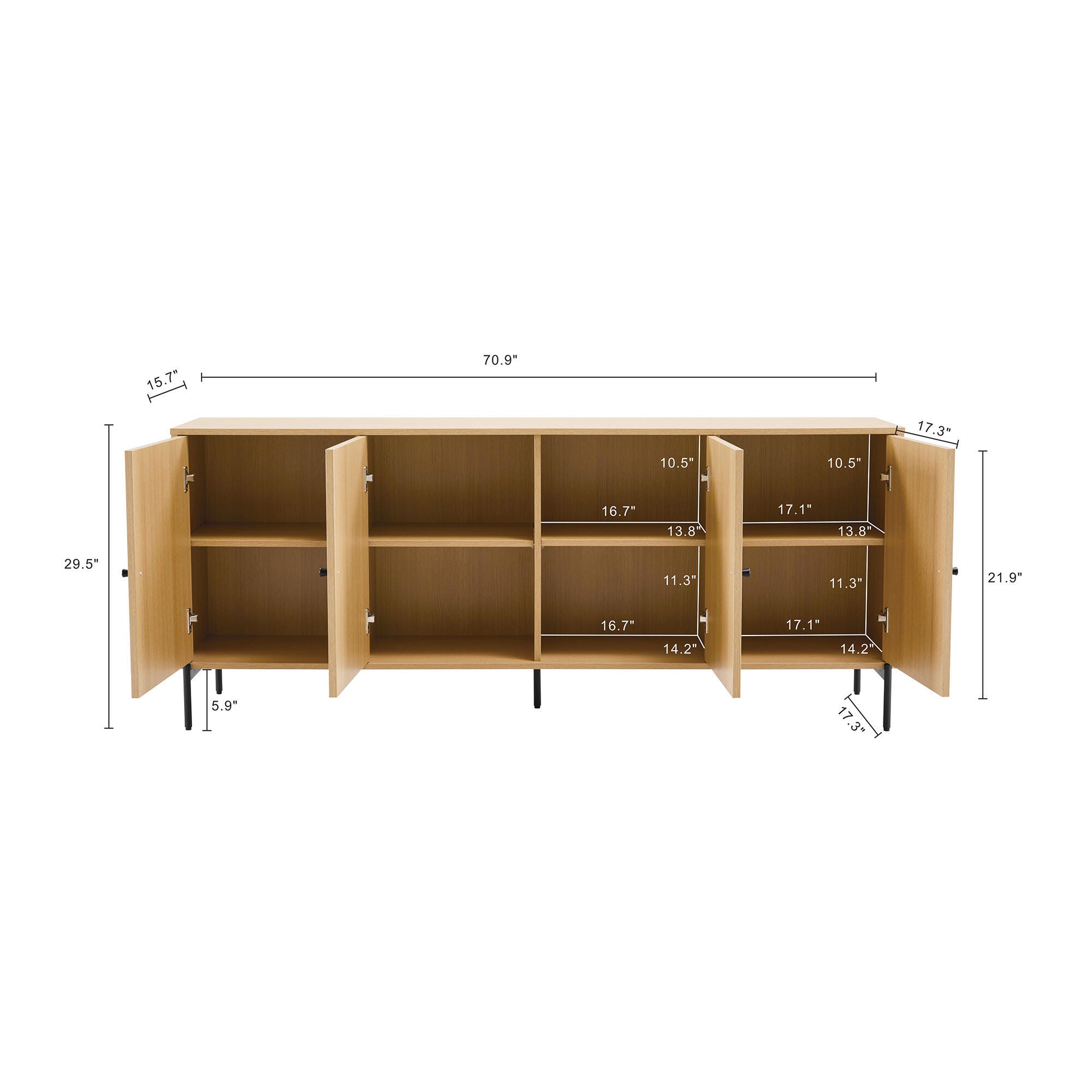 Manhattan Comfort Magnolia Sideboard | Ashley