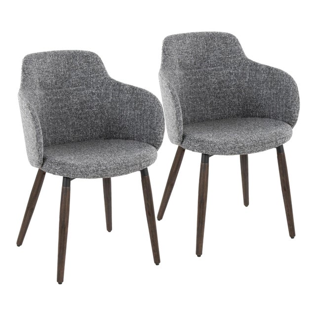 LumiSource Boyne Dining Chair (Set of 2), Gray
