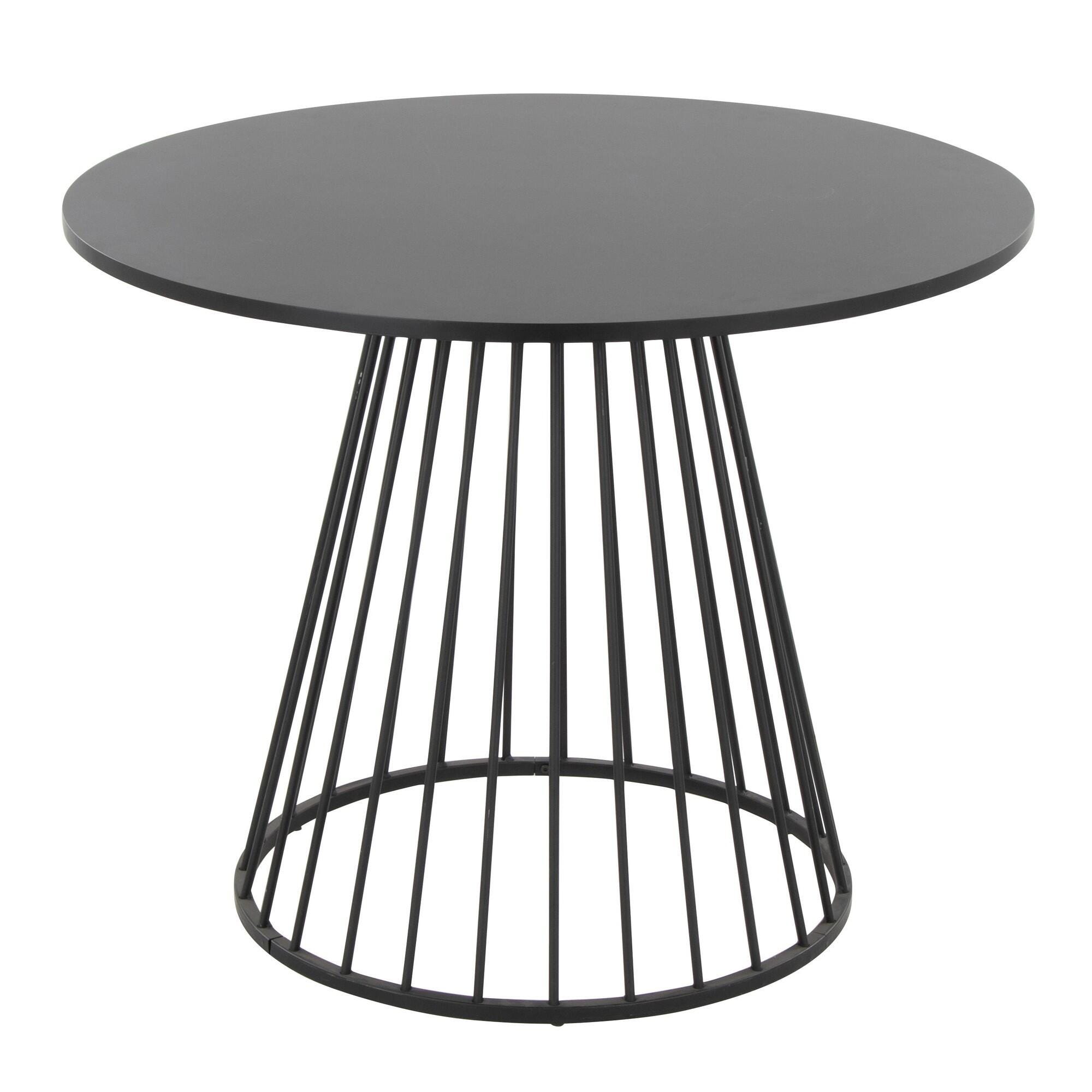 LumiSource Canary Dining Table, Black, large