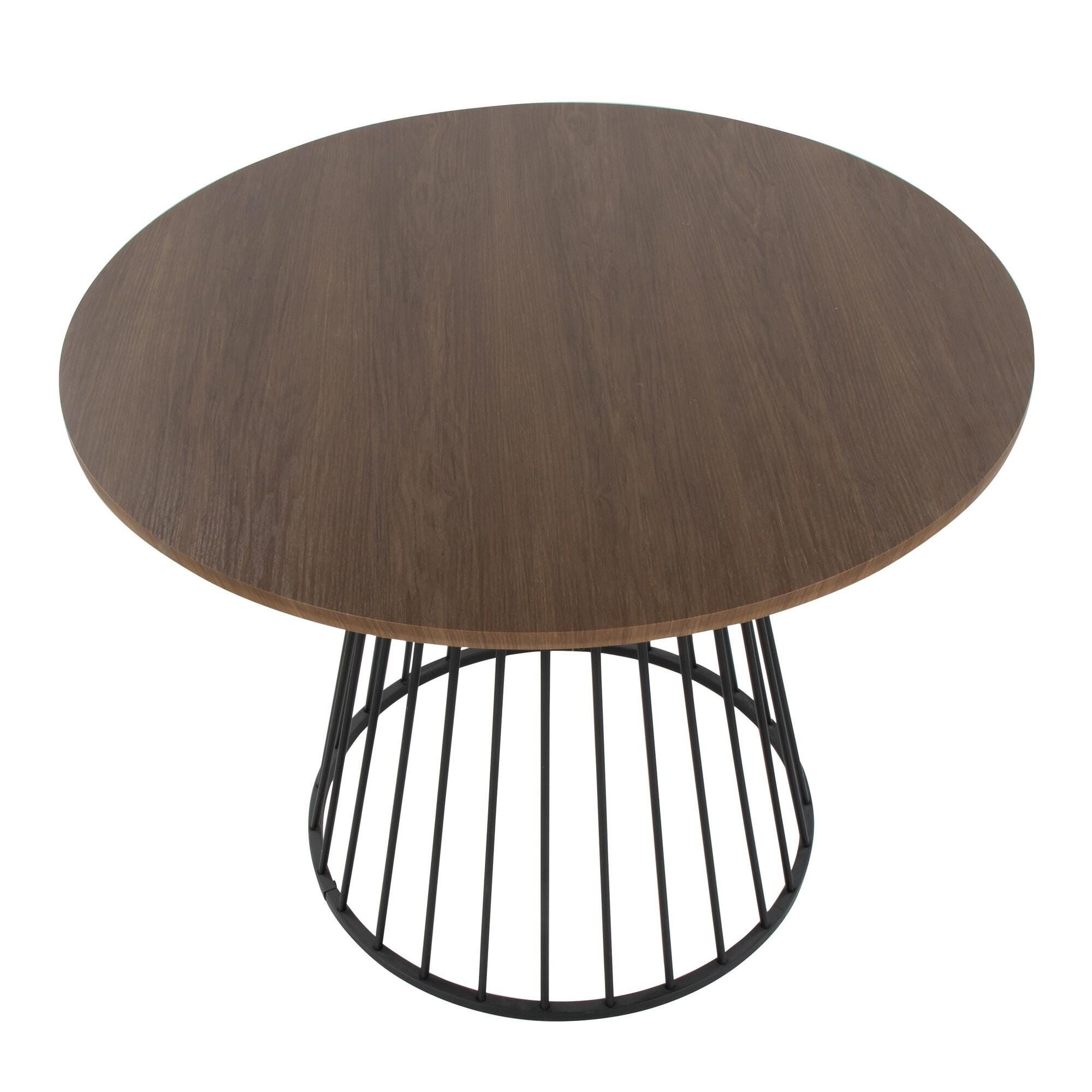 LumiSource Canary Dining Table, Walnut, large