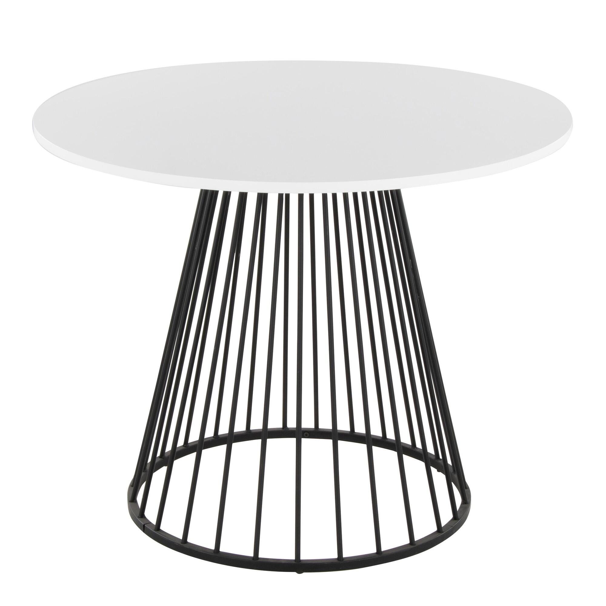 LumiSource Canary Dining Table, White, large