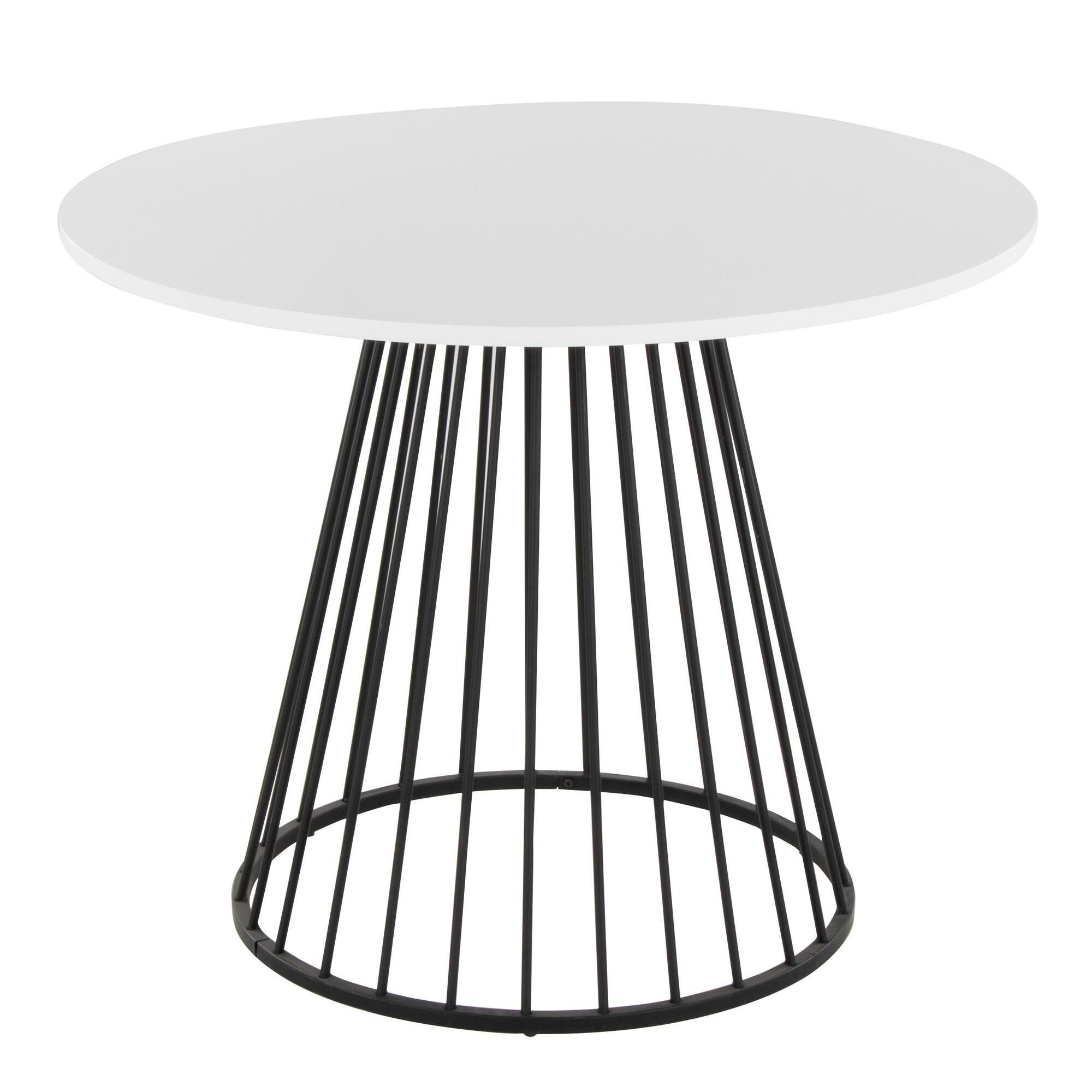 LumiSource Canary Dining Table, White, large