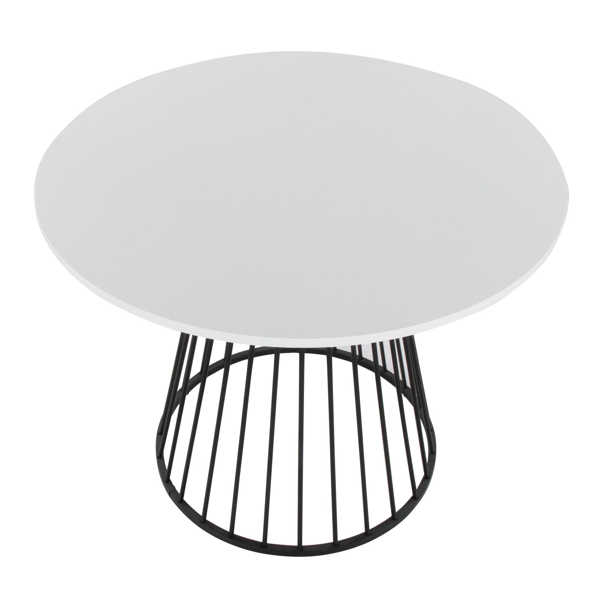 LumiSource Canary Dining Table, White, large