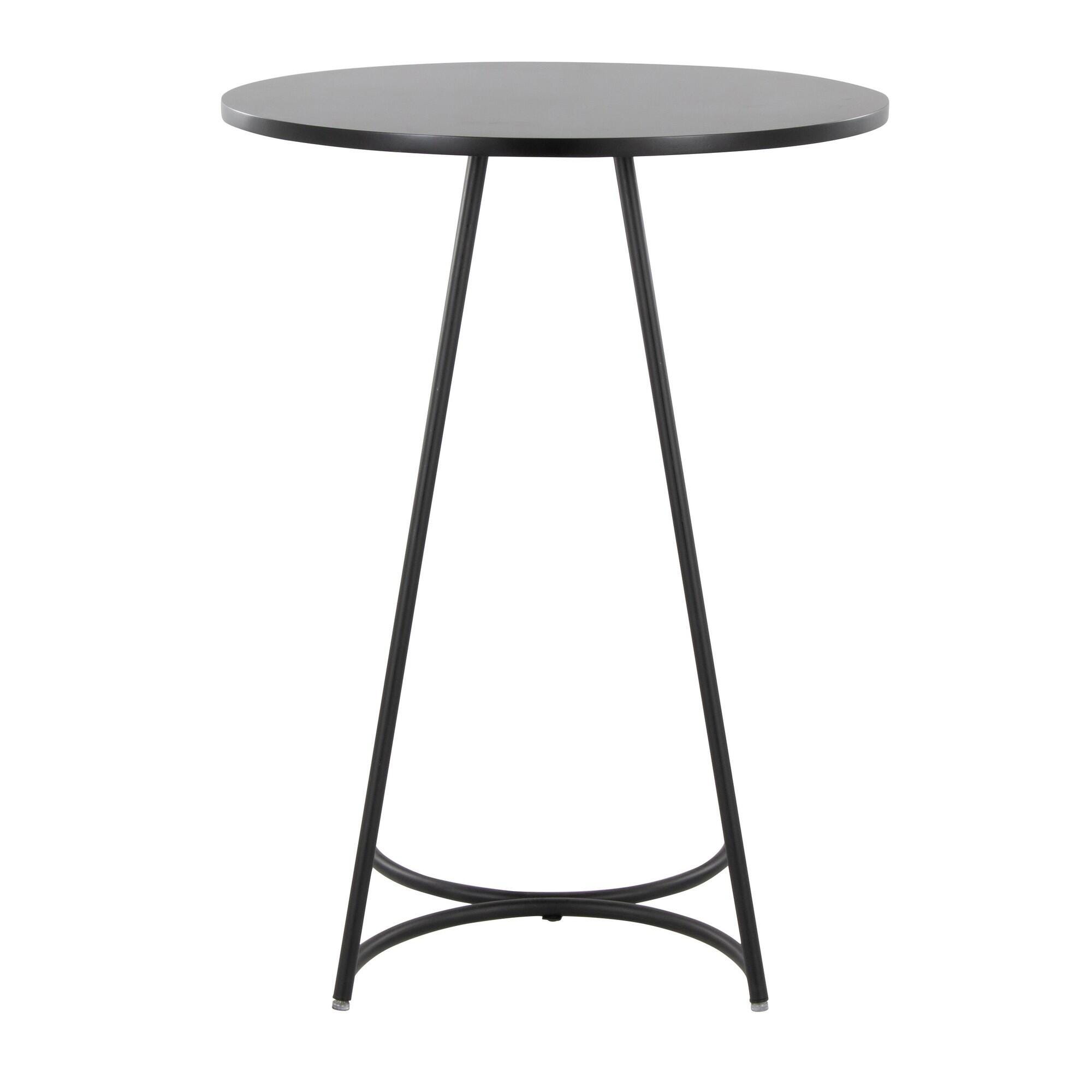 LumiSource Cece Counter Height Dining Table, Black, large