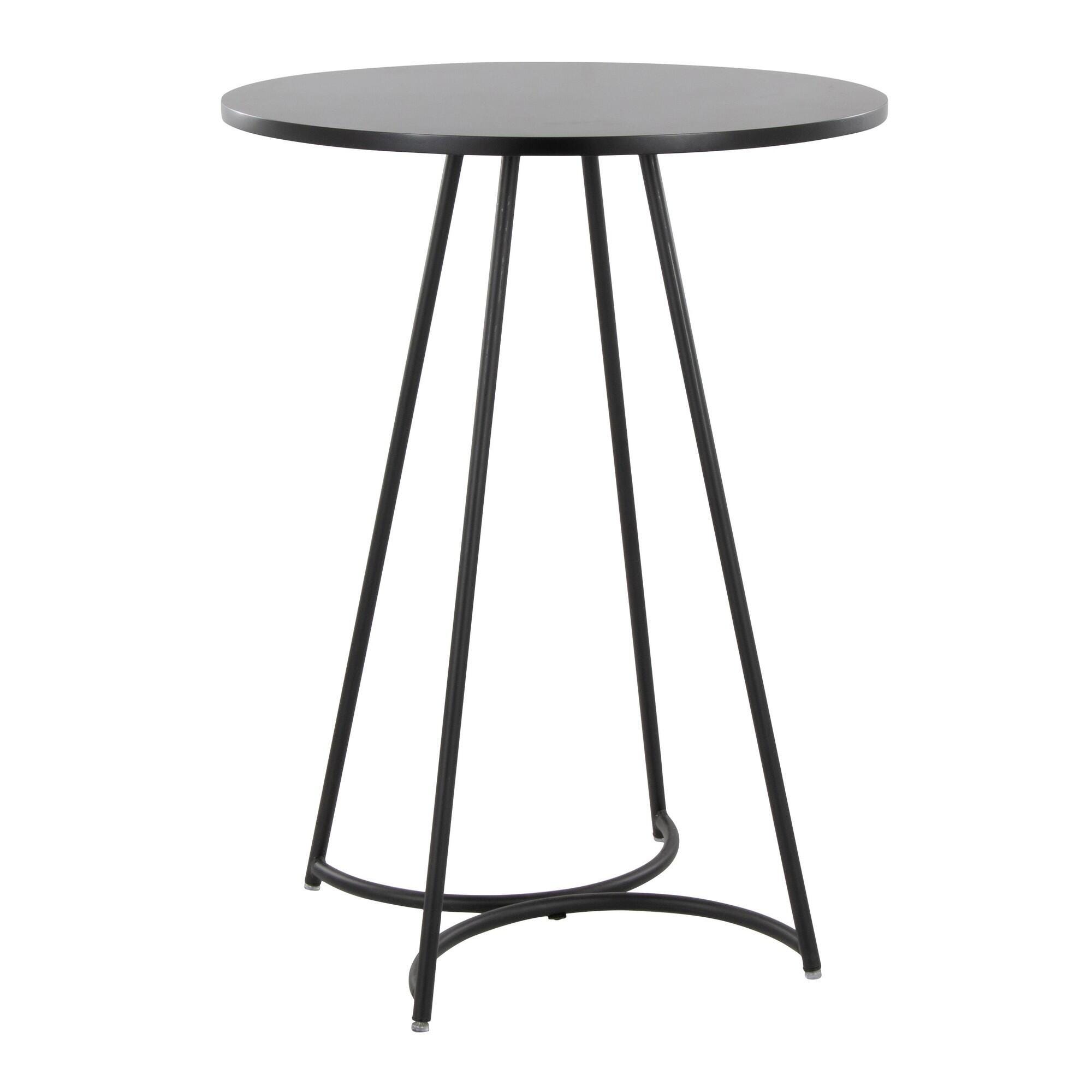 LumiSource Cece Counter Height Dining Table, Black, large