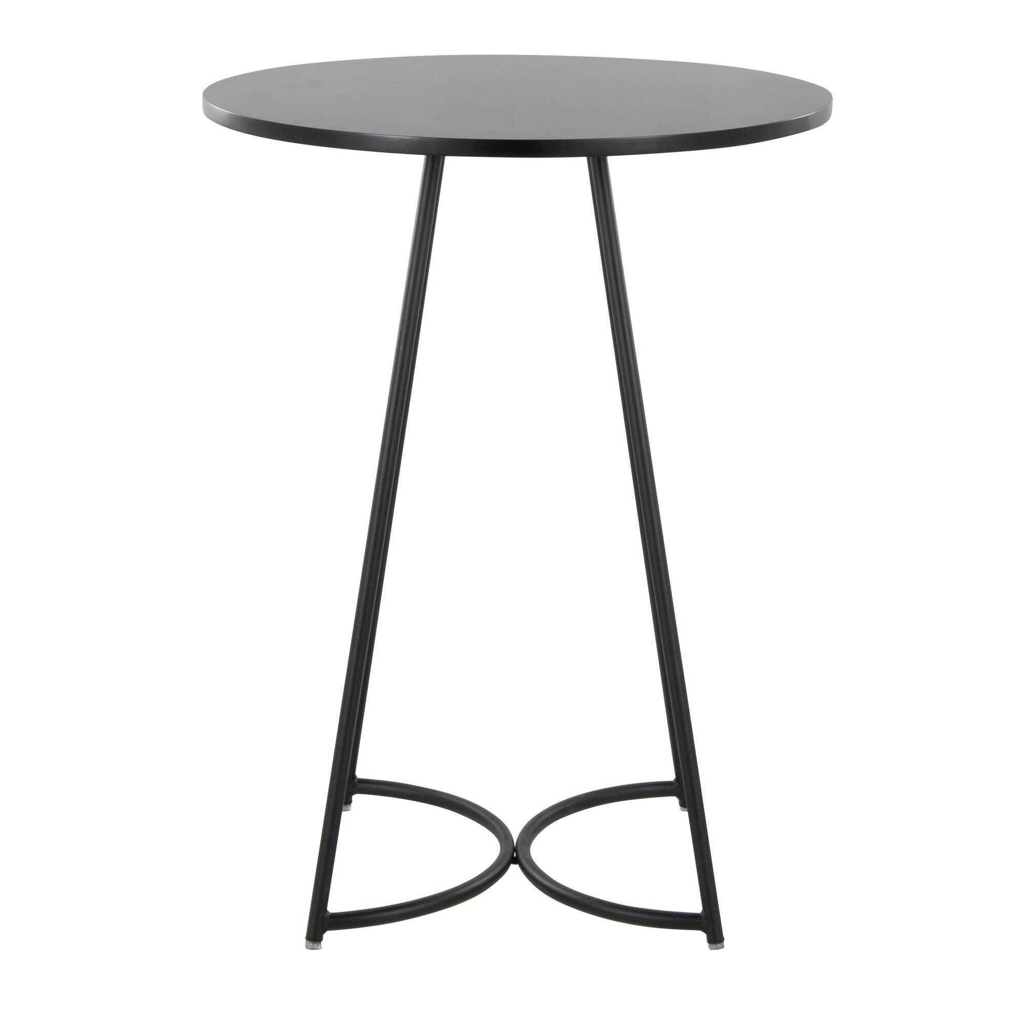 LumiSource Cece Counter Height Dining Table, Black, large