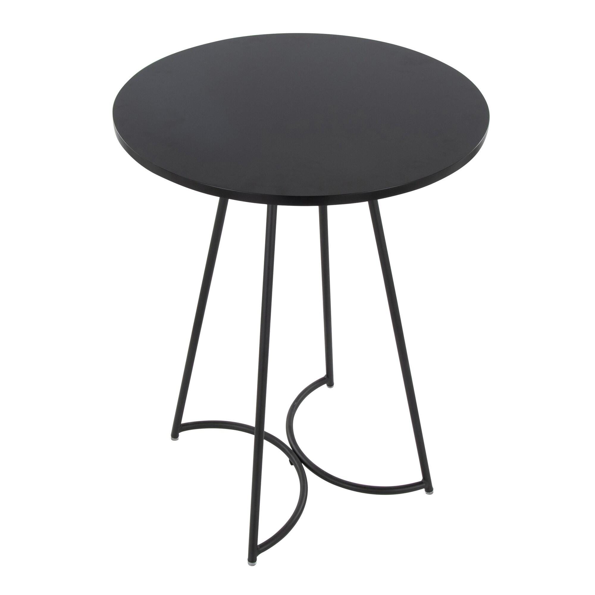 LumiSource Cece Counter Height Dining Table, Black, large