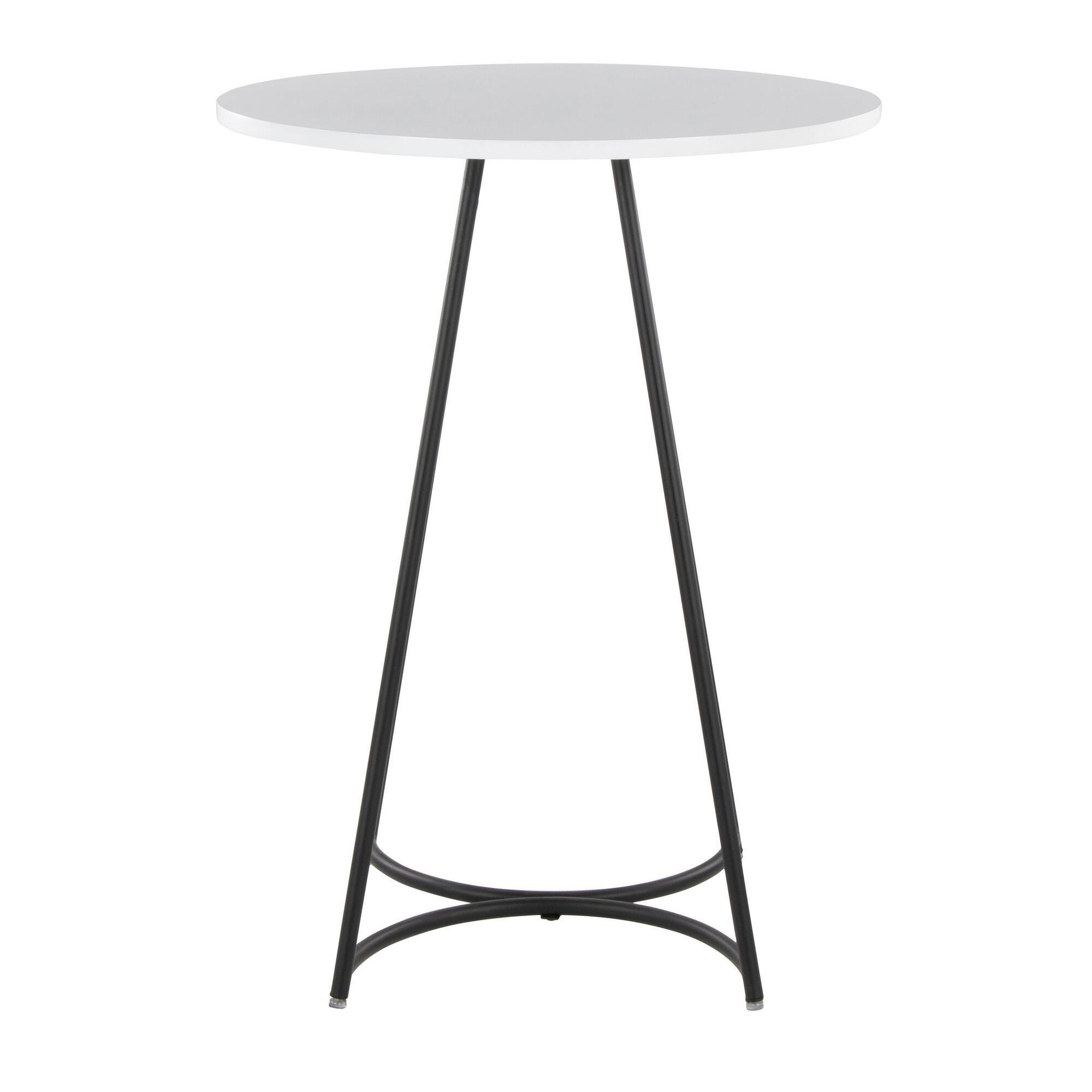 LumiSource Cece Counter Height Dining Table, White, large
