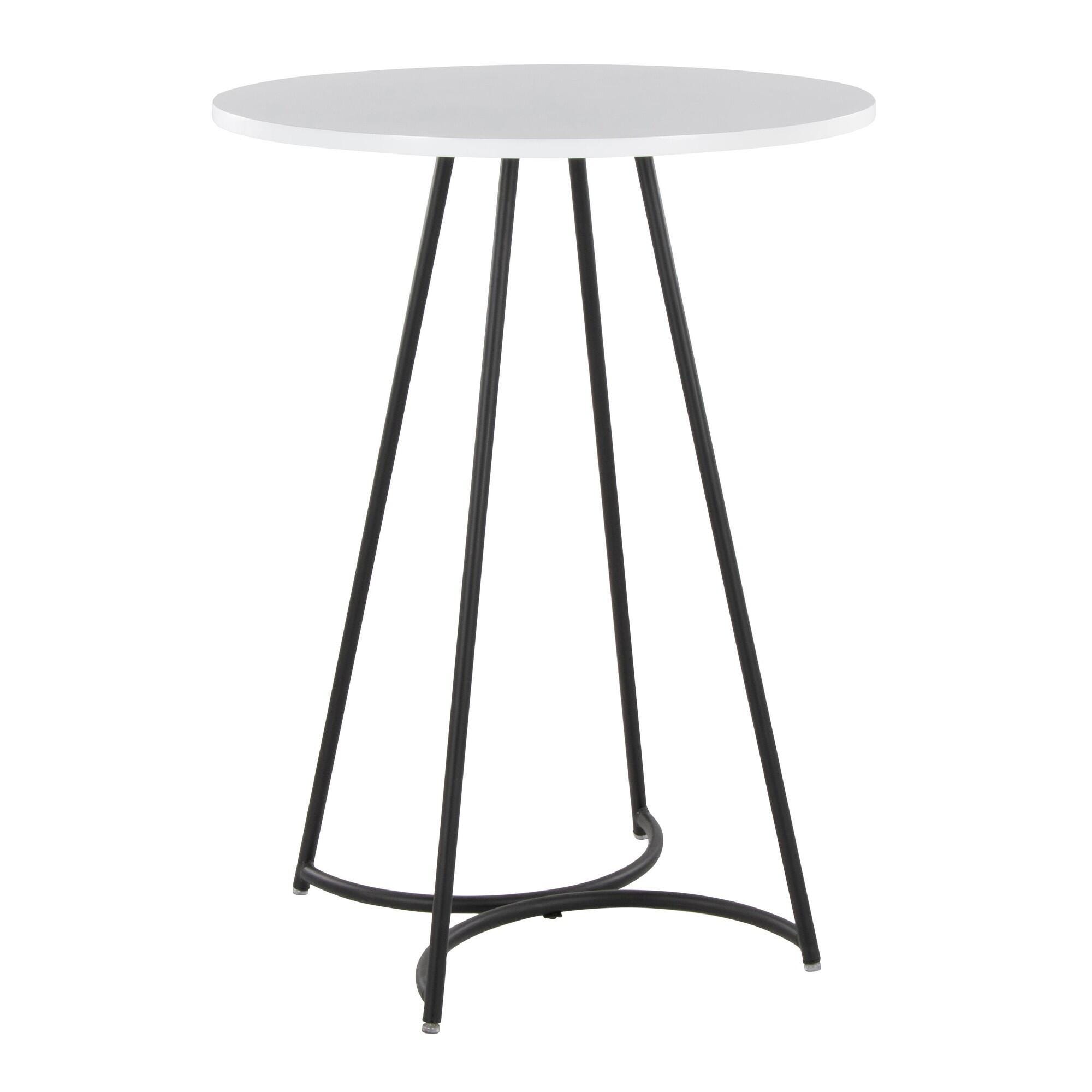 LumiSource Cece Counter Height Dining Table, White, large