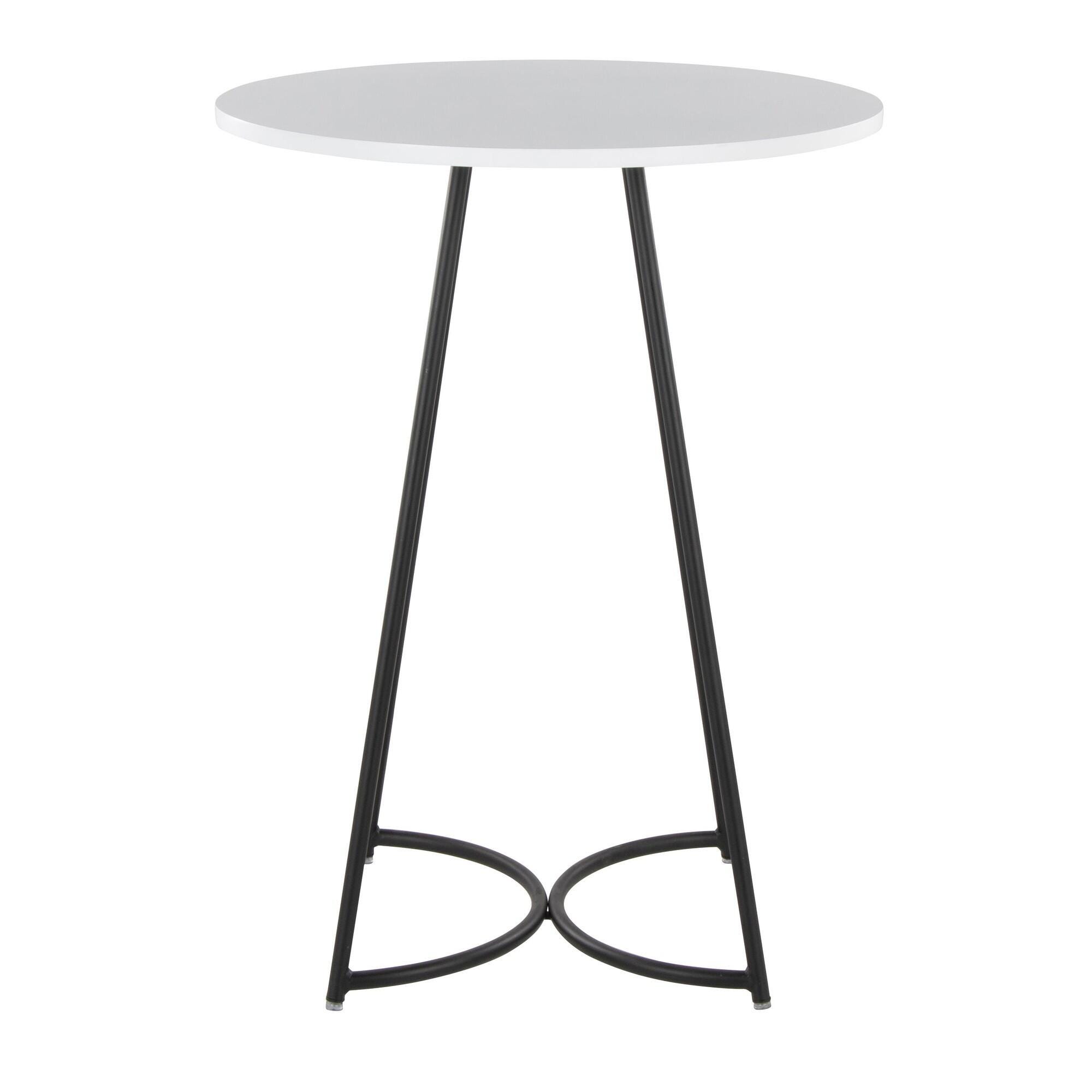 LumiSource Cece Counter Height Dining Table, White, large
