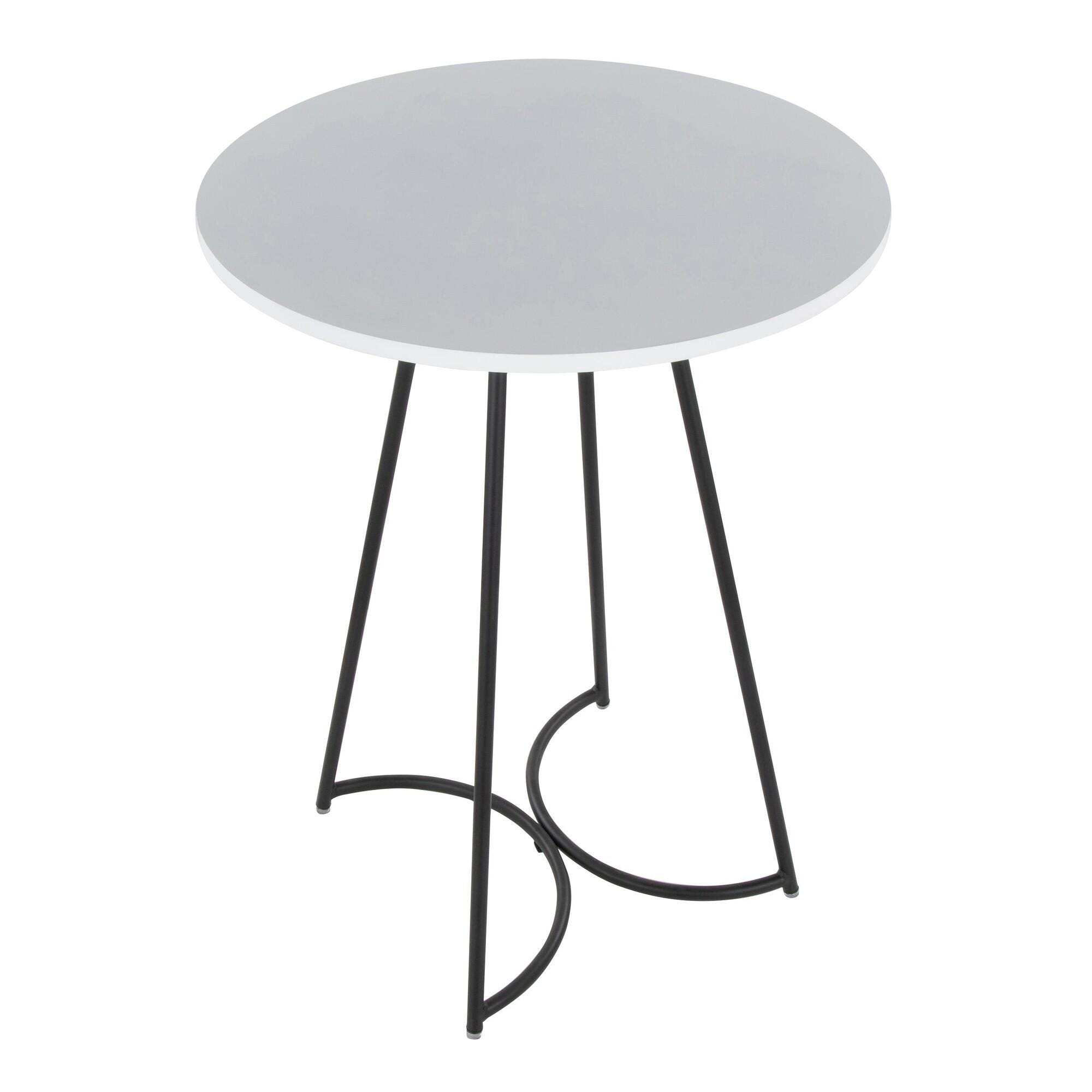 LumiSource Cece Counter Height Dining Table, White, large