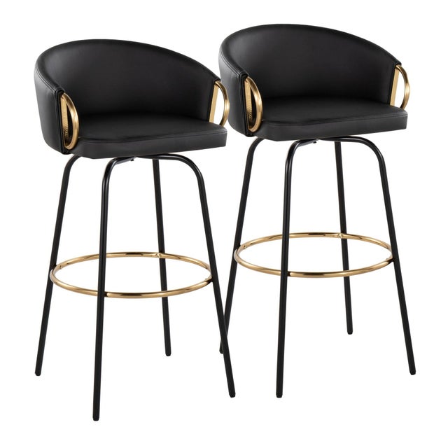 LumiSource Claire Bar Height Bar Stool (Set of 2)