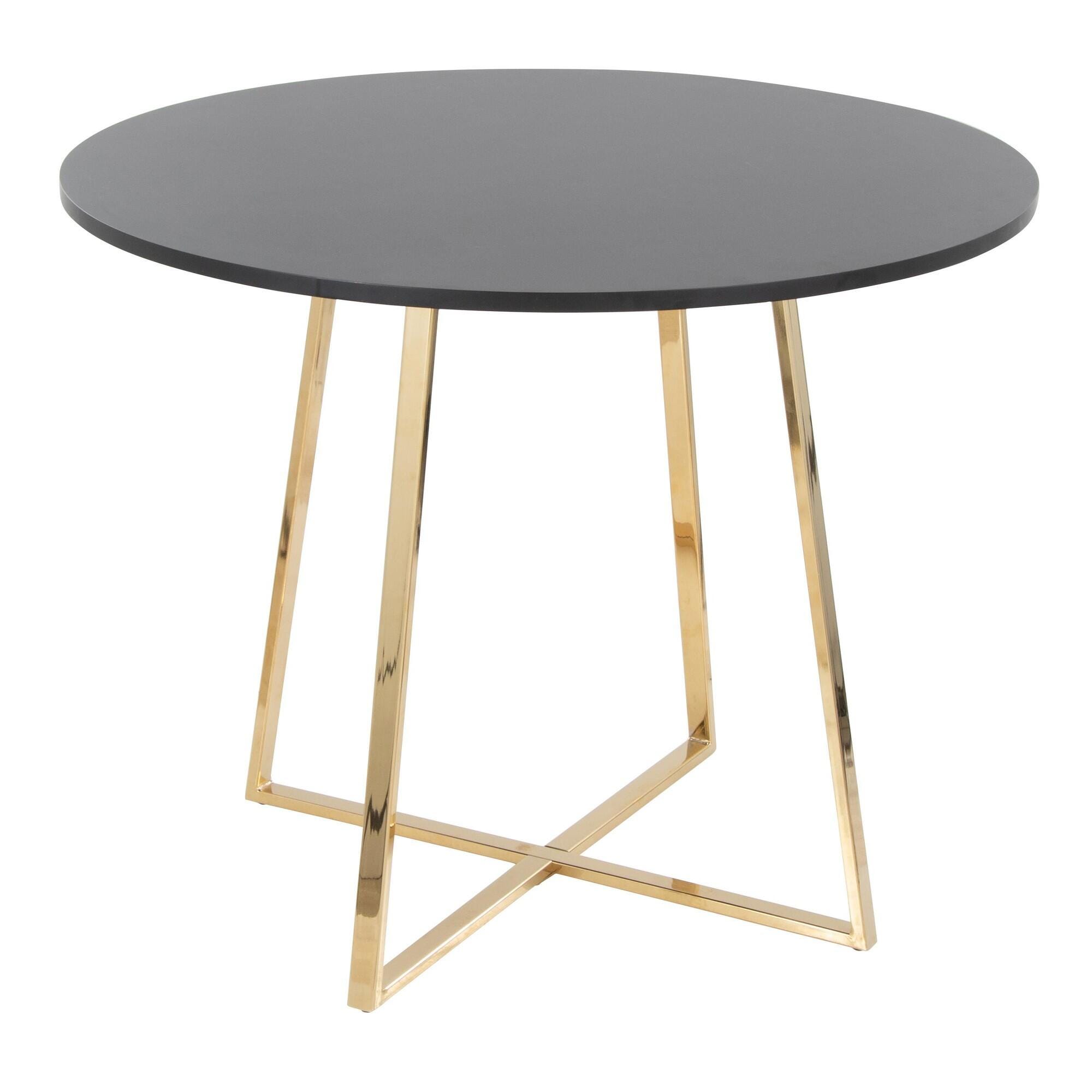 LumiSource Cosmo Dining Table, Black, large