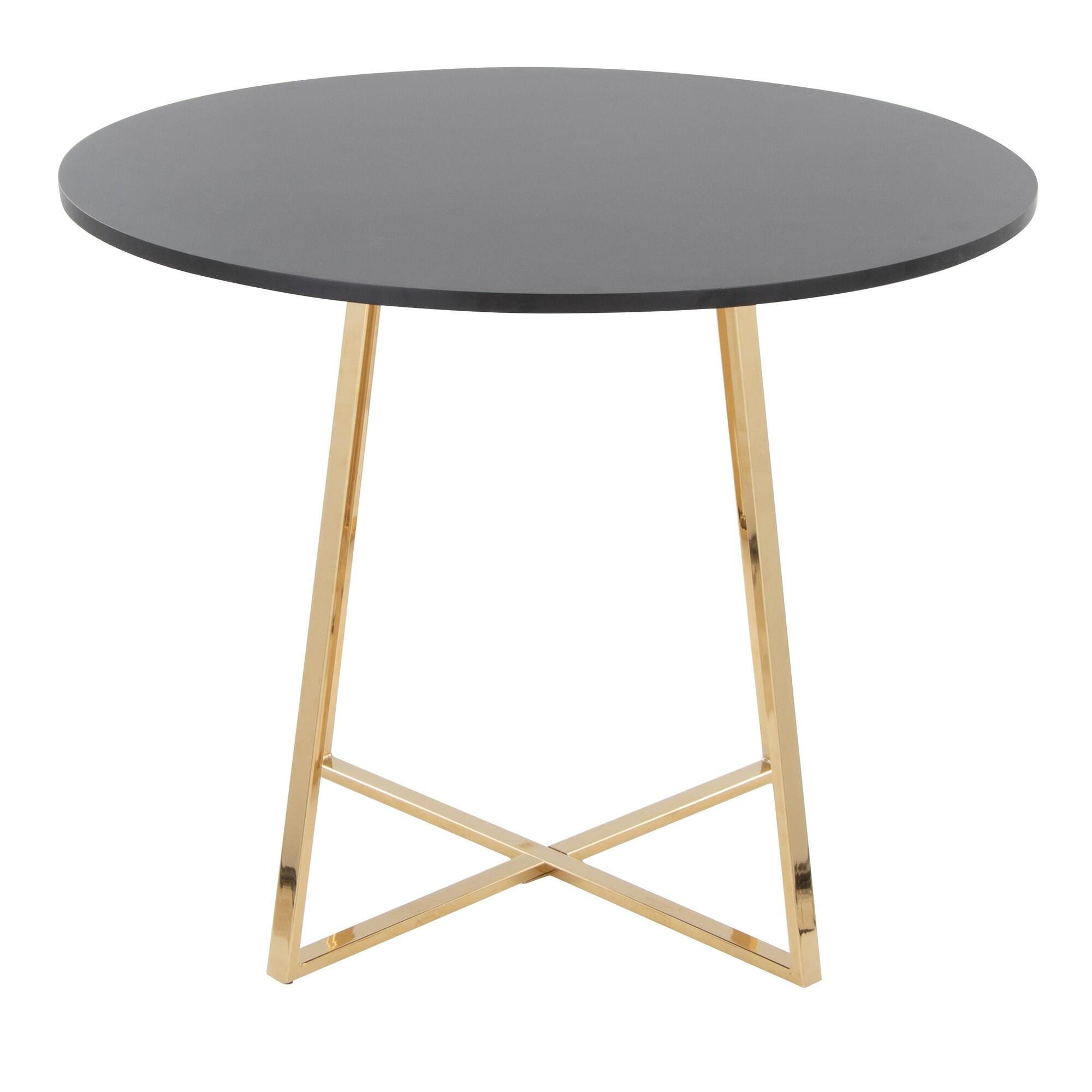 LumiSource Cosmo Dining Table, Black, large