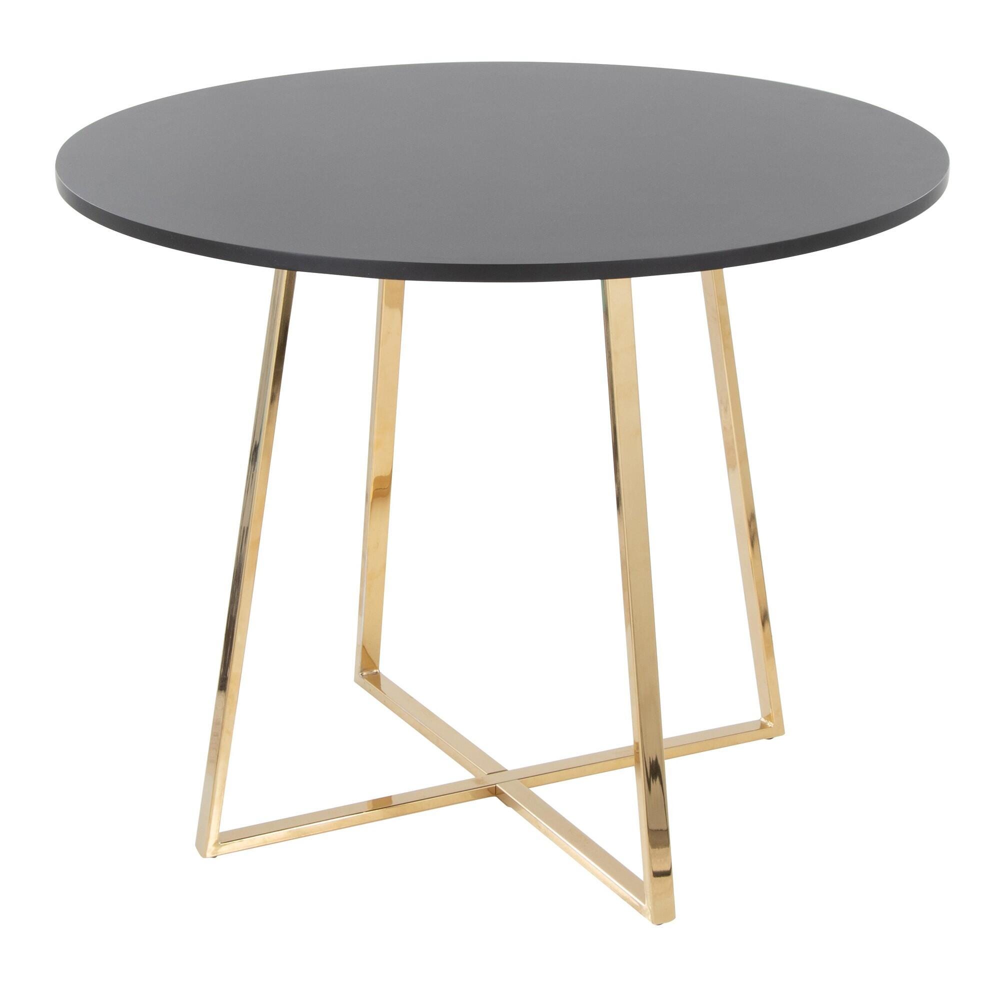 LumiSource Cosmo Dining Table, Black, large