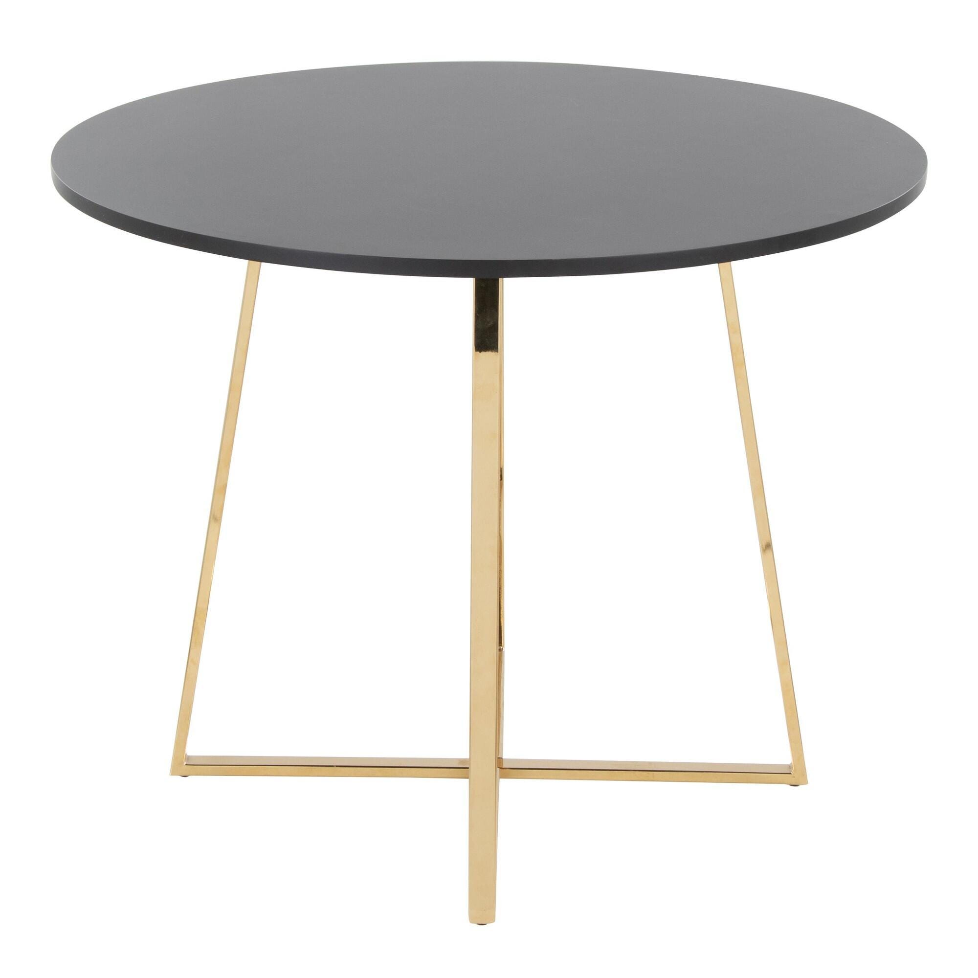 LumiSource Cosmo Dining Table, Black, large
