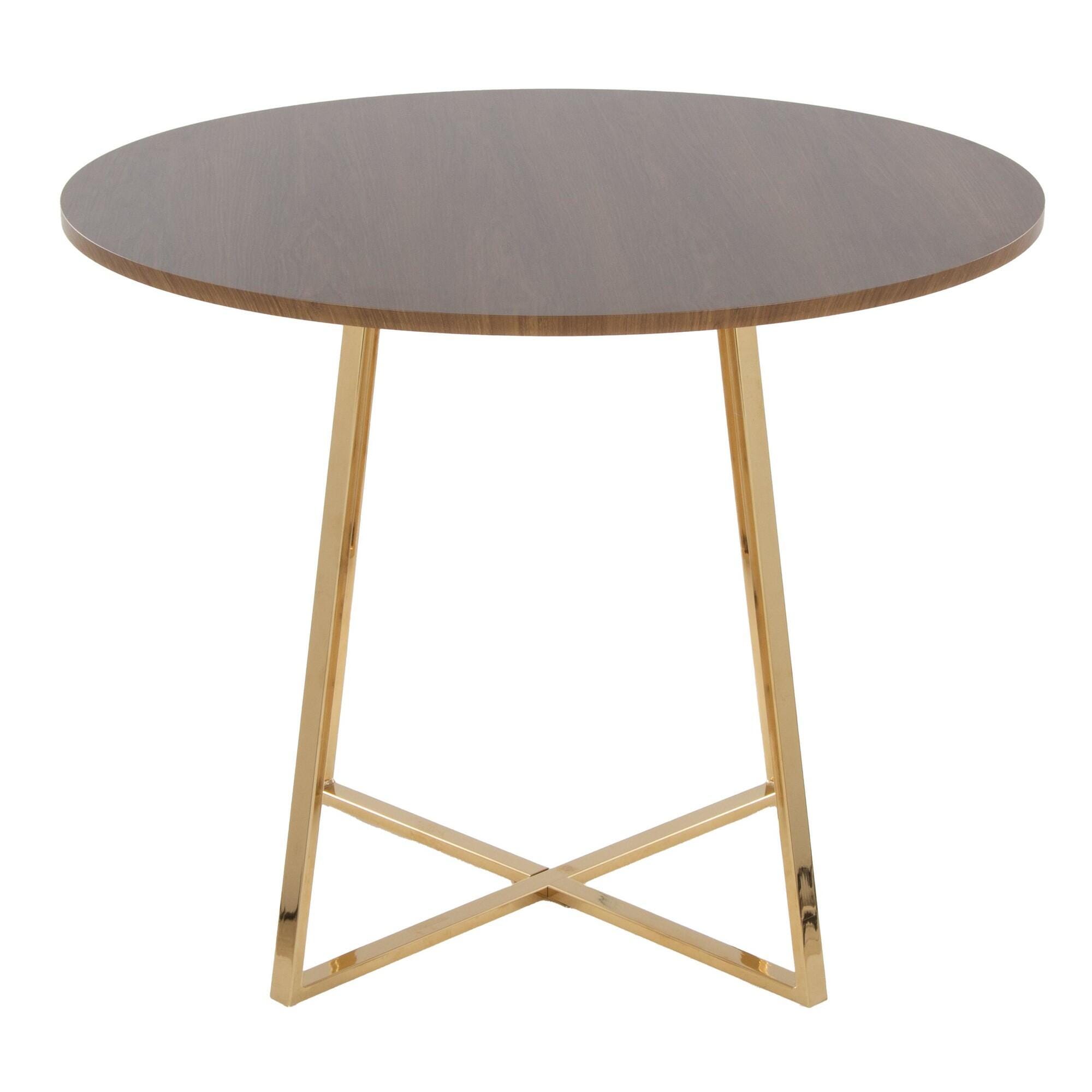 LumiSource Cosmo Dining Table, Walnut, large