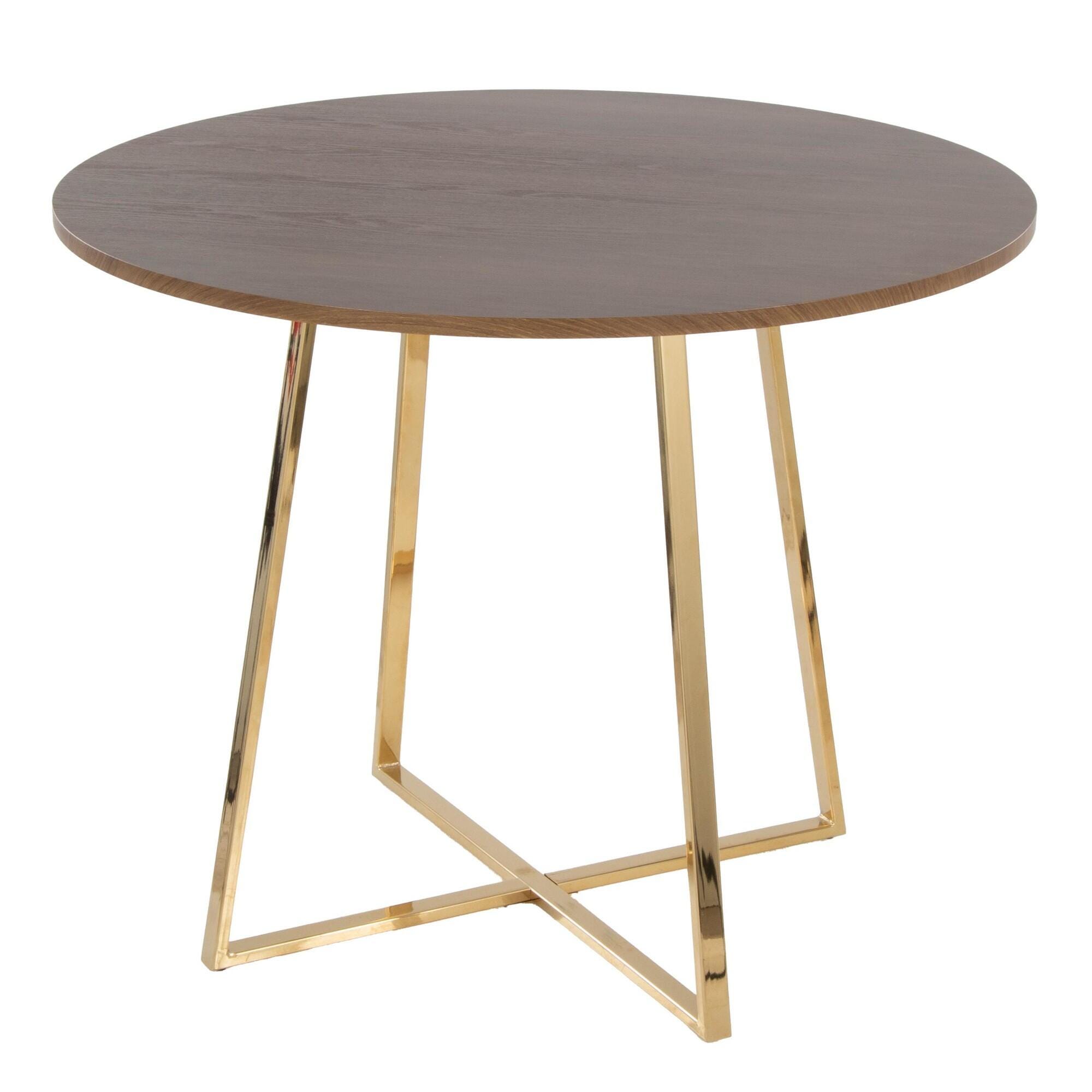 LumiSource Cosmo Dining Table, Walnut, large