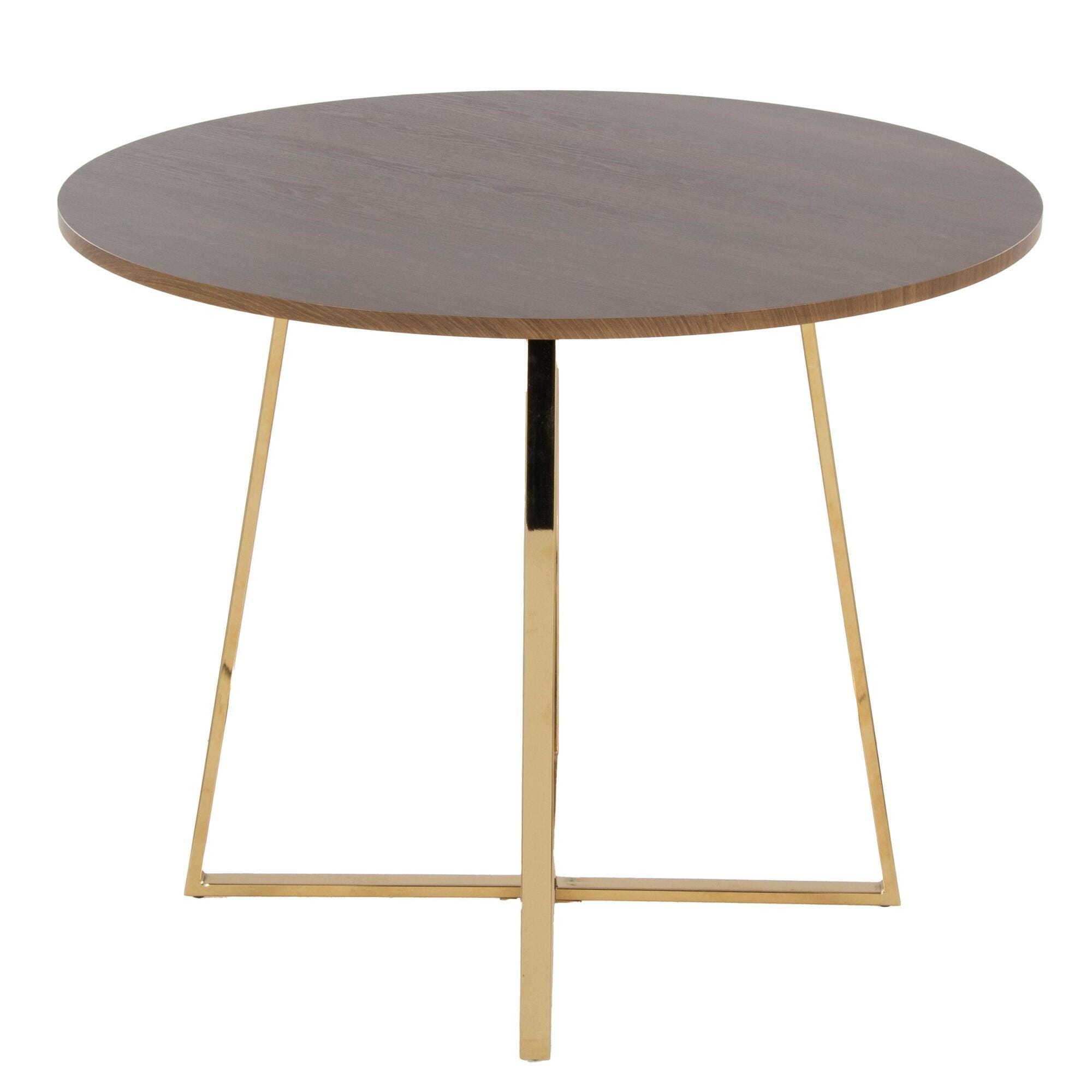 LumiSource Cosmo Dining Table, Walnut, large