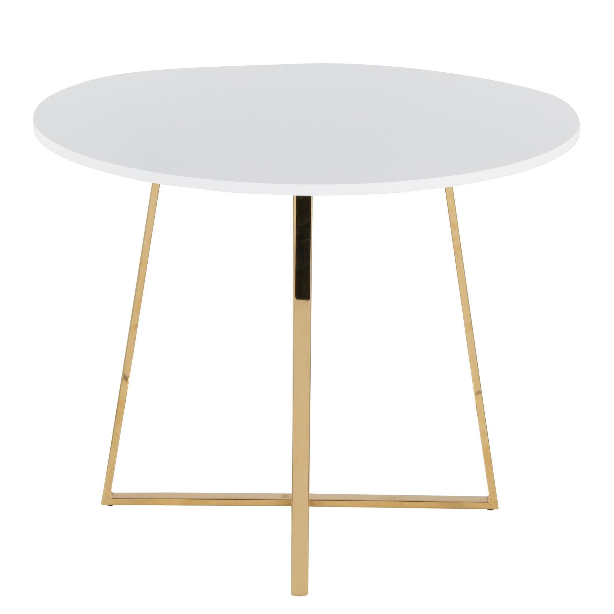 LumiSource Cosmo Dining Table, White, large