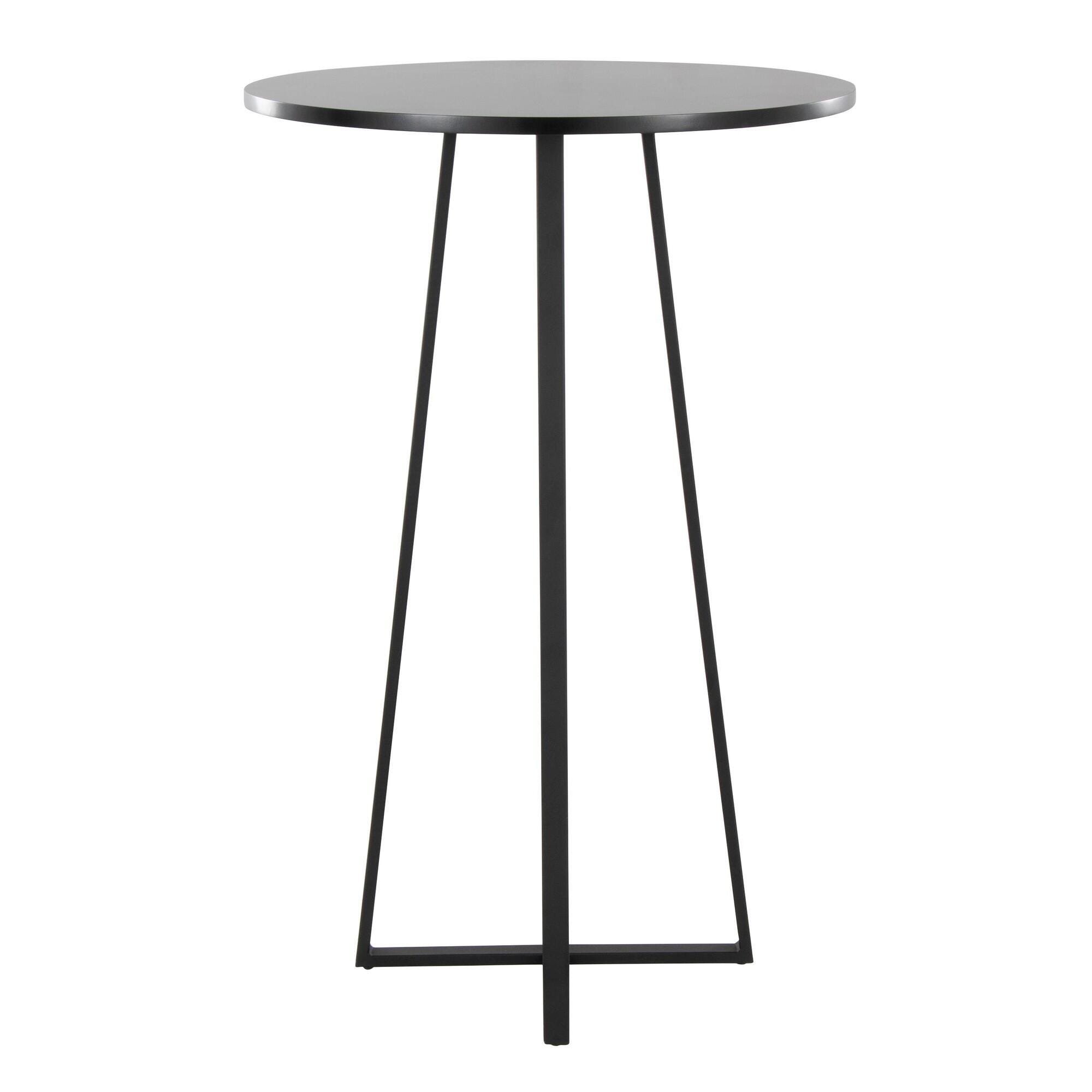 LumiSource Cosmo Counter Height Bar Table, Black/Brown, large