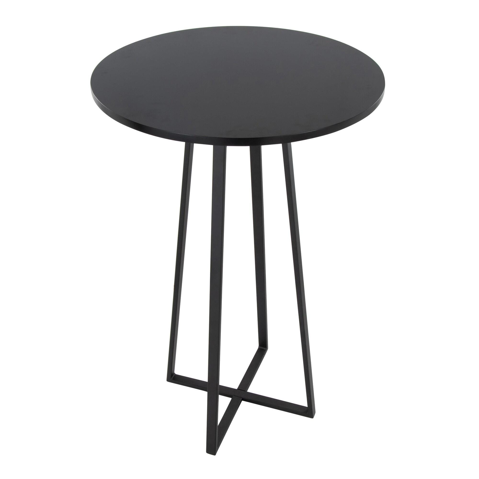 LumiSource Cosmo Counter Height Bar Table, Black/Brown, large