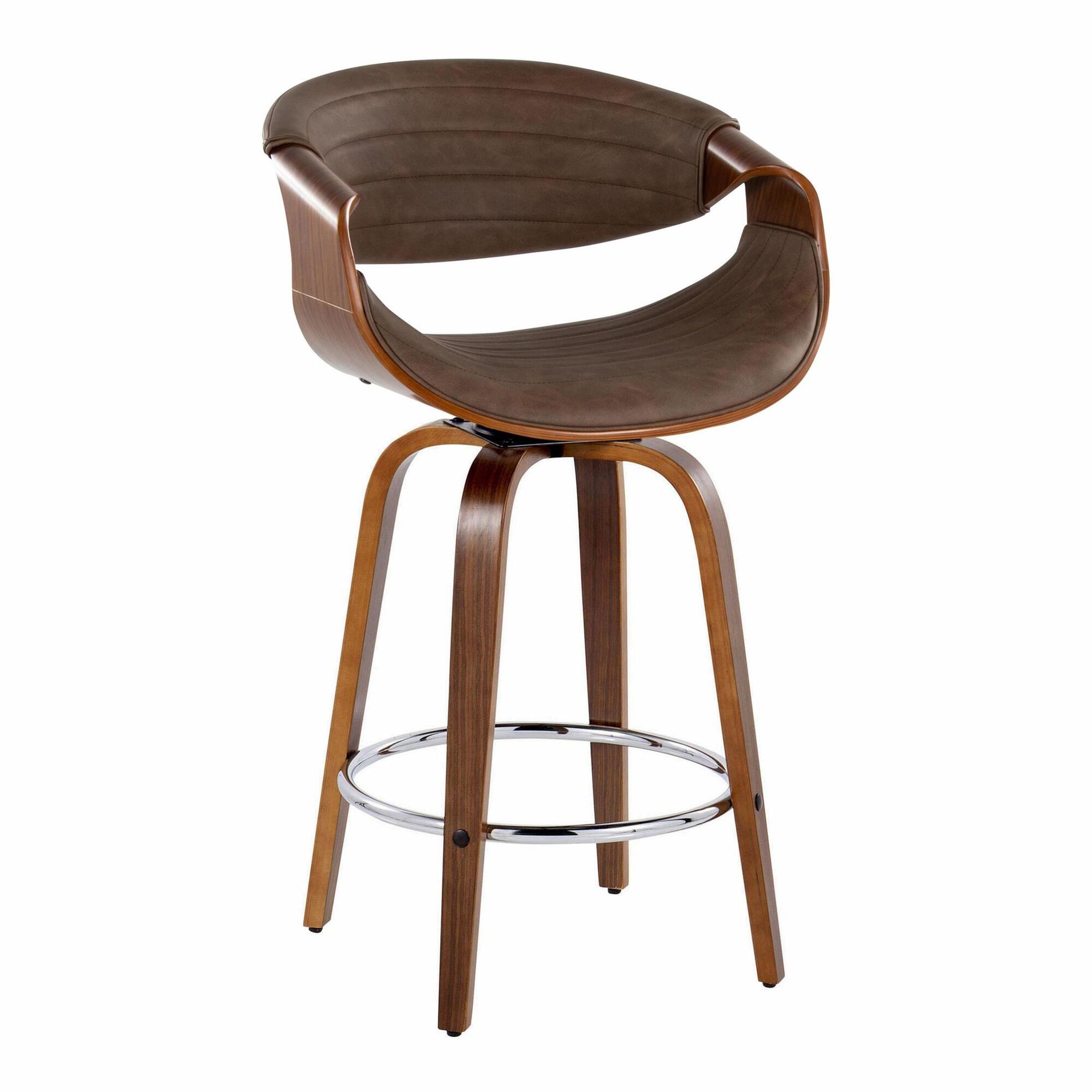LumiSource Curvo 26" Swivel Counter Stool (Set of 2), , large