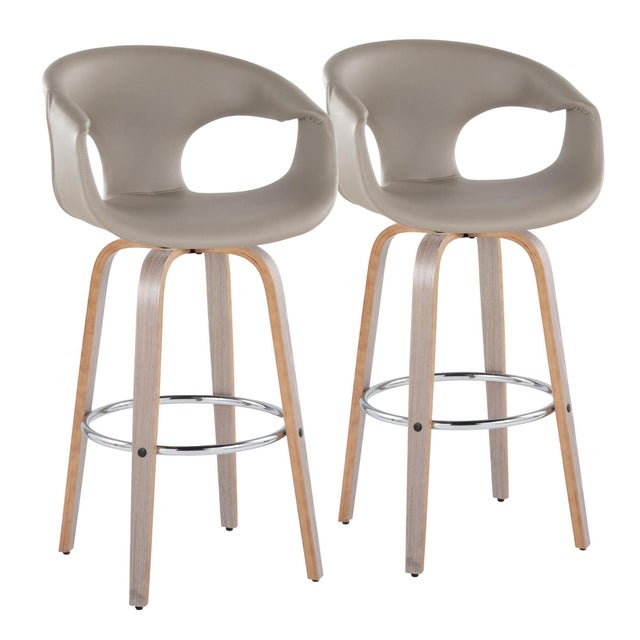 LumiSource Curvo Bar Height Bar Stool (Set of 2)