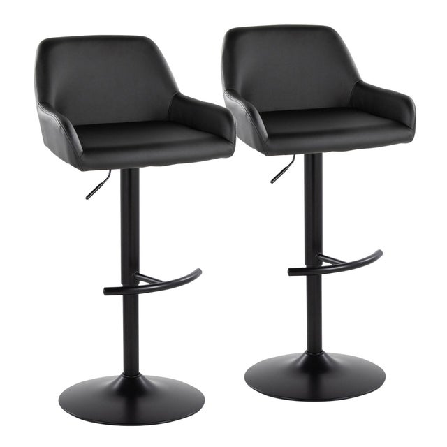 LumiSource Daniella Bar Height Bar Stool (Set of 2)