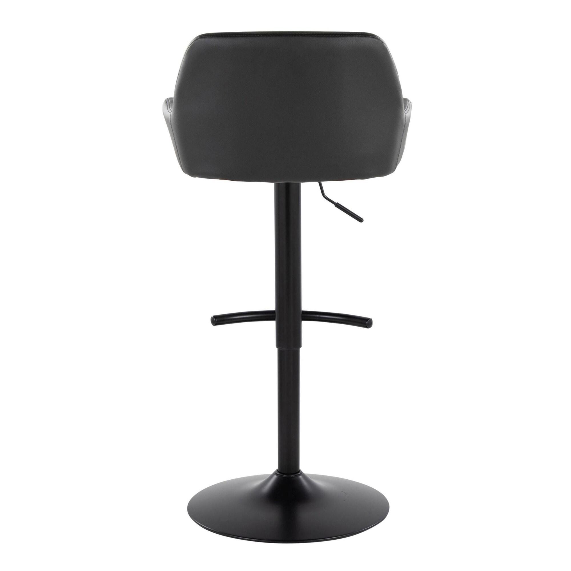 LumiSource Daniella Bar Height Bar Stool (Set of 2), Black, large