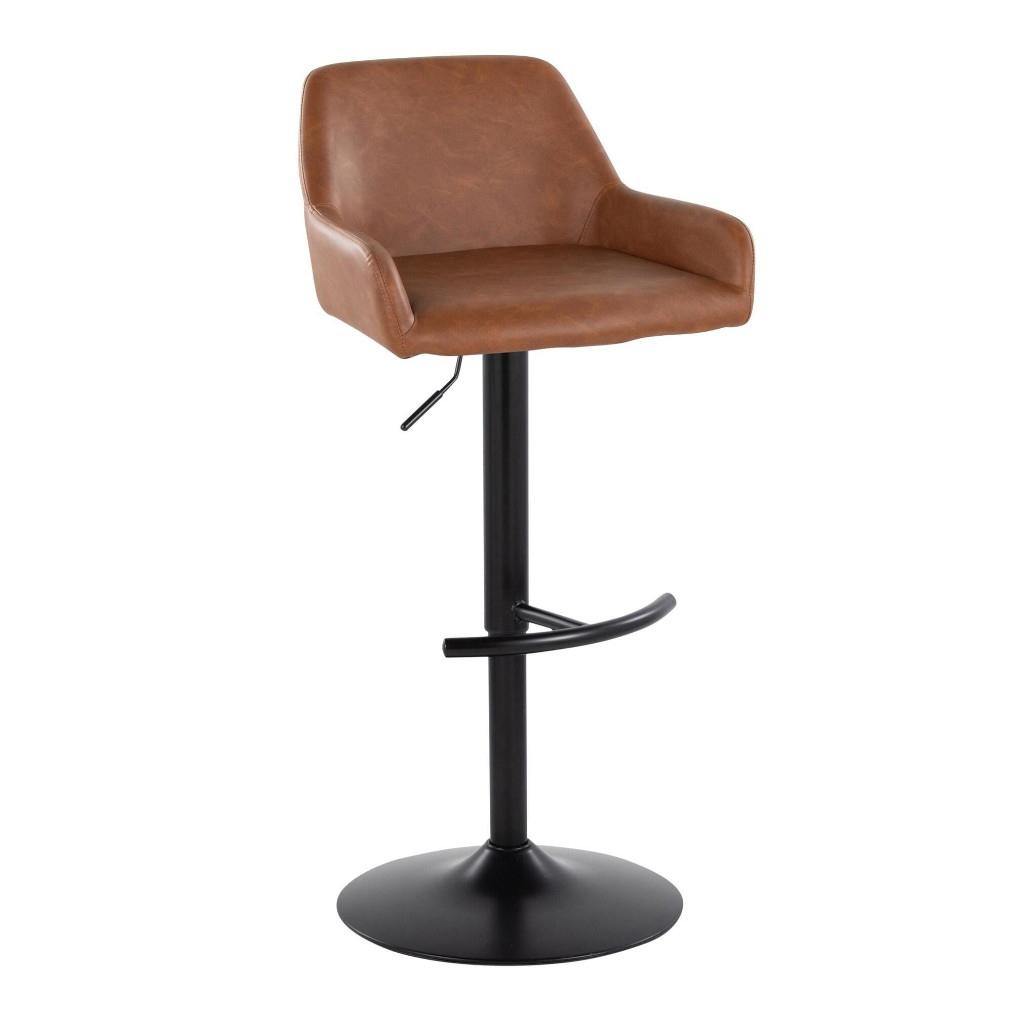 LumiSource Daniella Bar Height Bar Stool (Set of 2), Camel, large