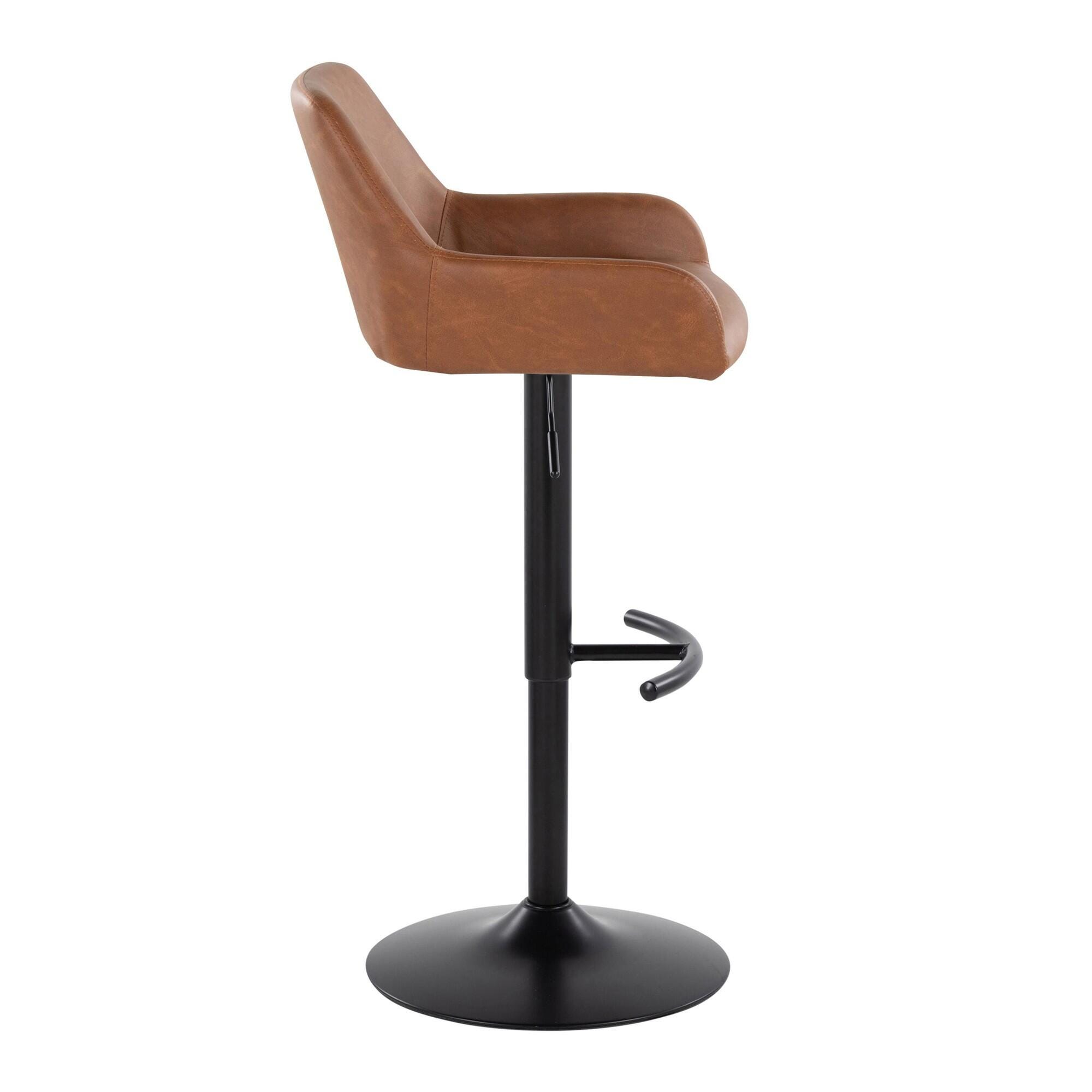 LumiSource Daniella Bar Height Bar Stool (Set of 2), Camel, large
