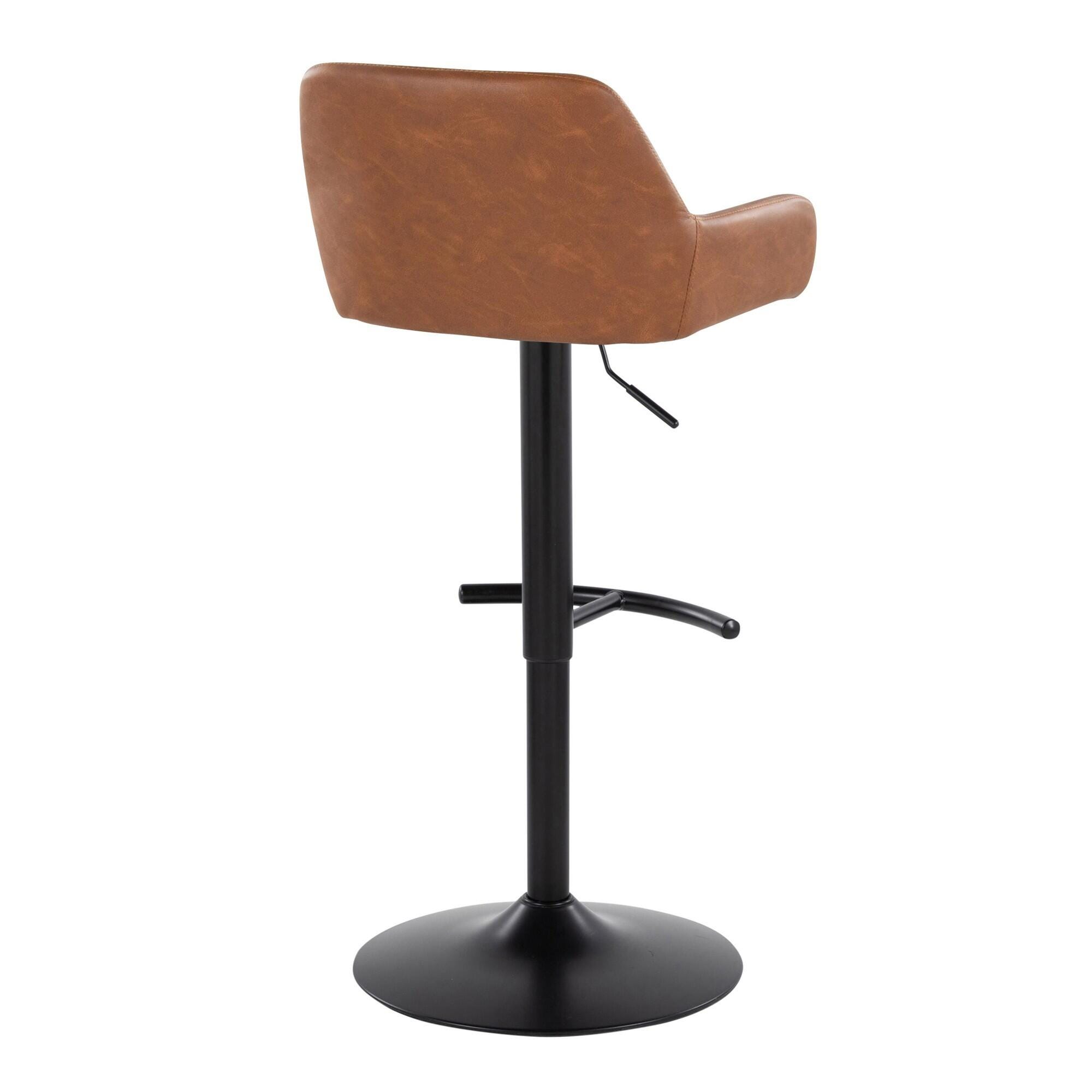 LumiSource Daniella Bar Height Bar Stool (Set of 2), Camel, large