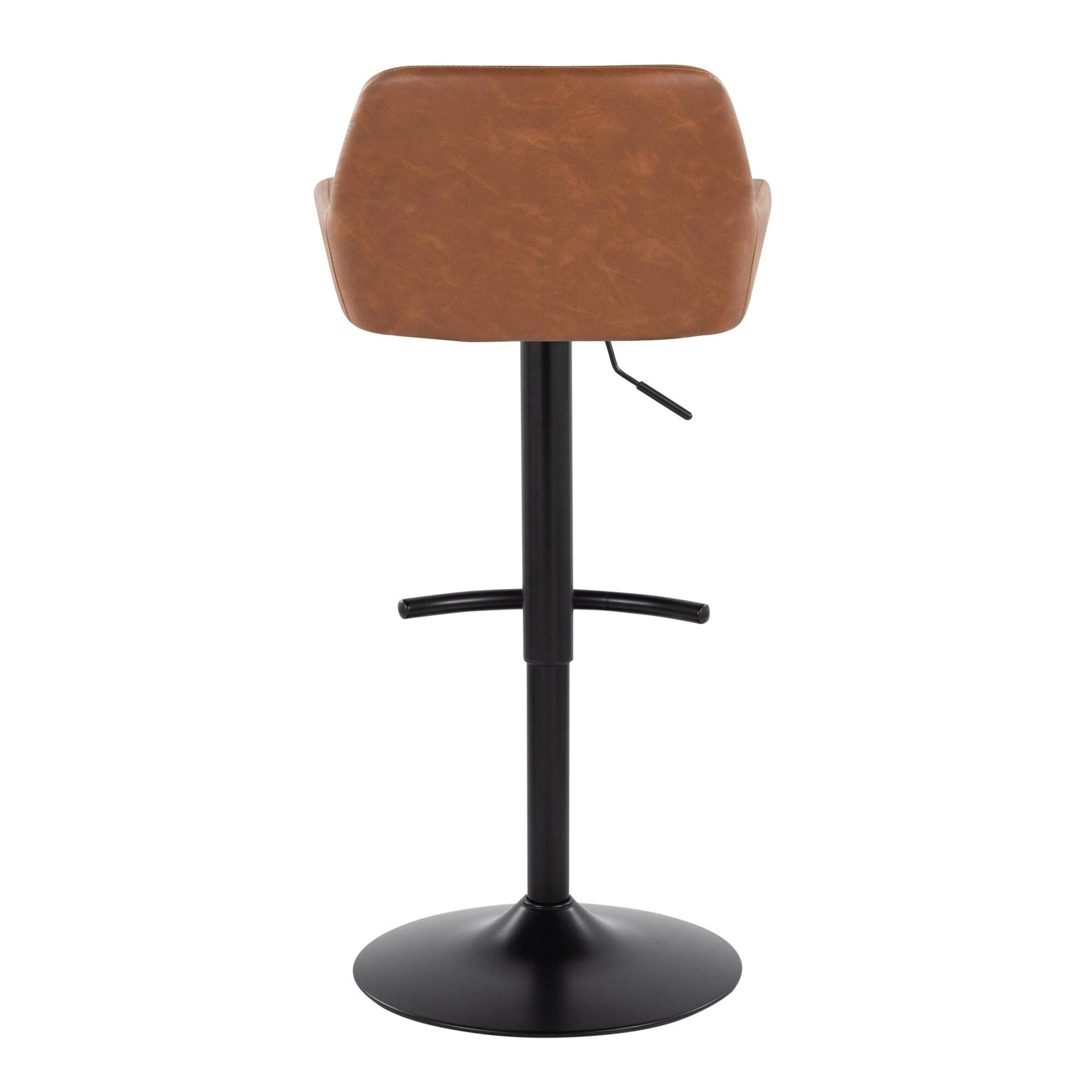 LumiSource Daniella Bar Height Bar Stool (Set of 2), Camel, large