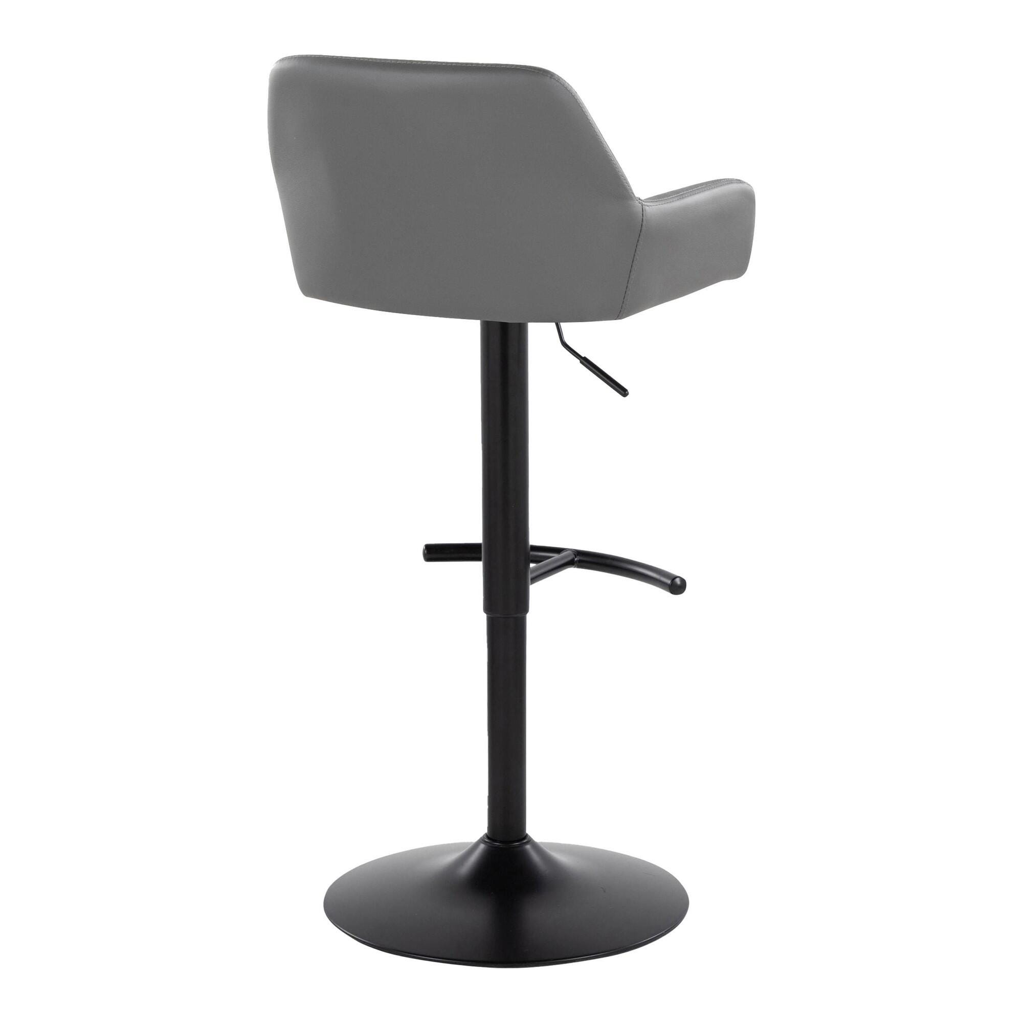 LumiSource Daniella Bar Height Bar Stool (Set of 2), Gray, large