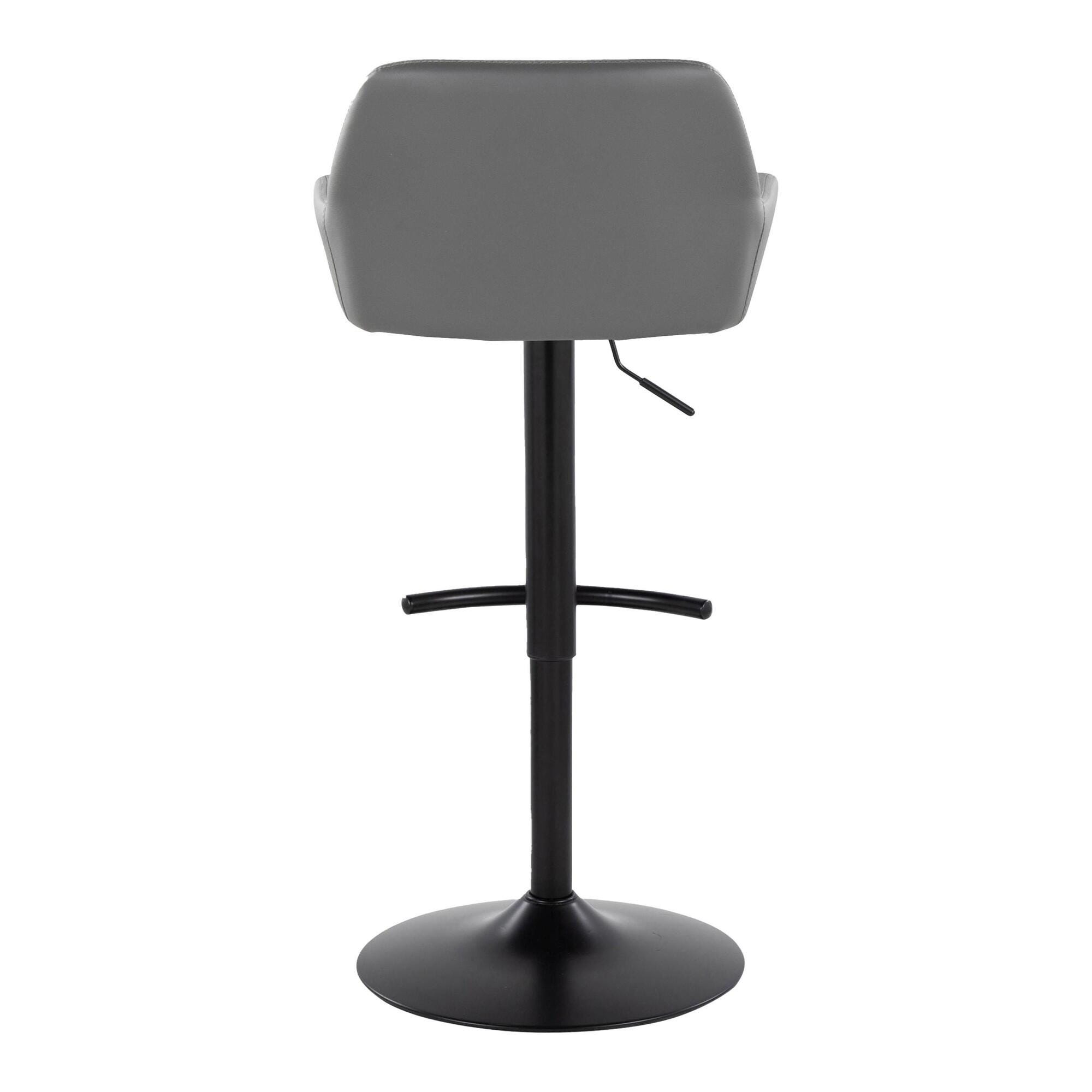 LumiSource Daniella Bar Height Bar Stool (Set of 2), Gray, large
