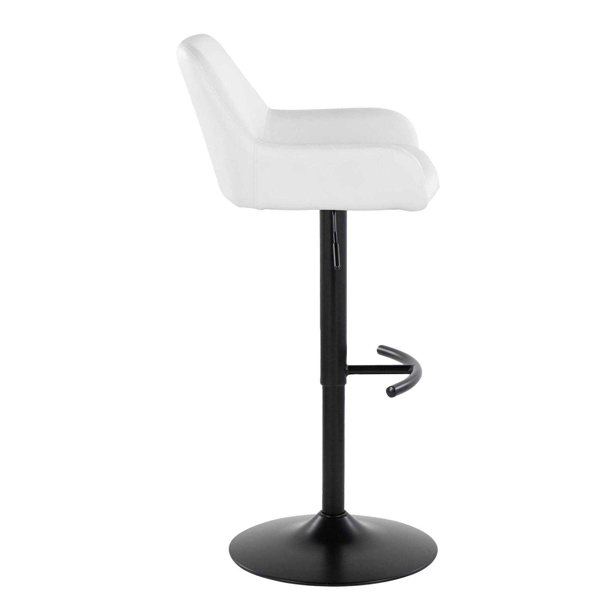 LumiSource Daniella Bar Height Bar Stool (Set of 2), White, large