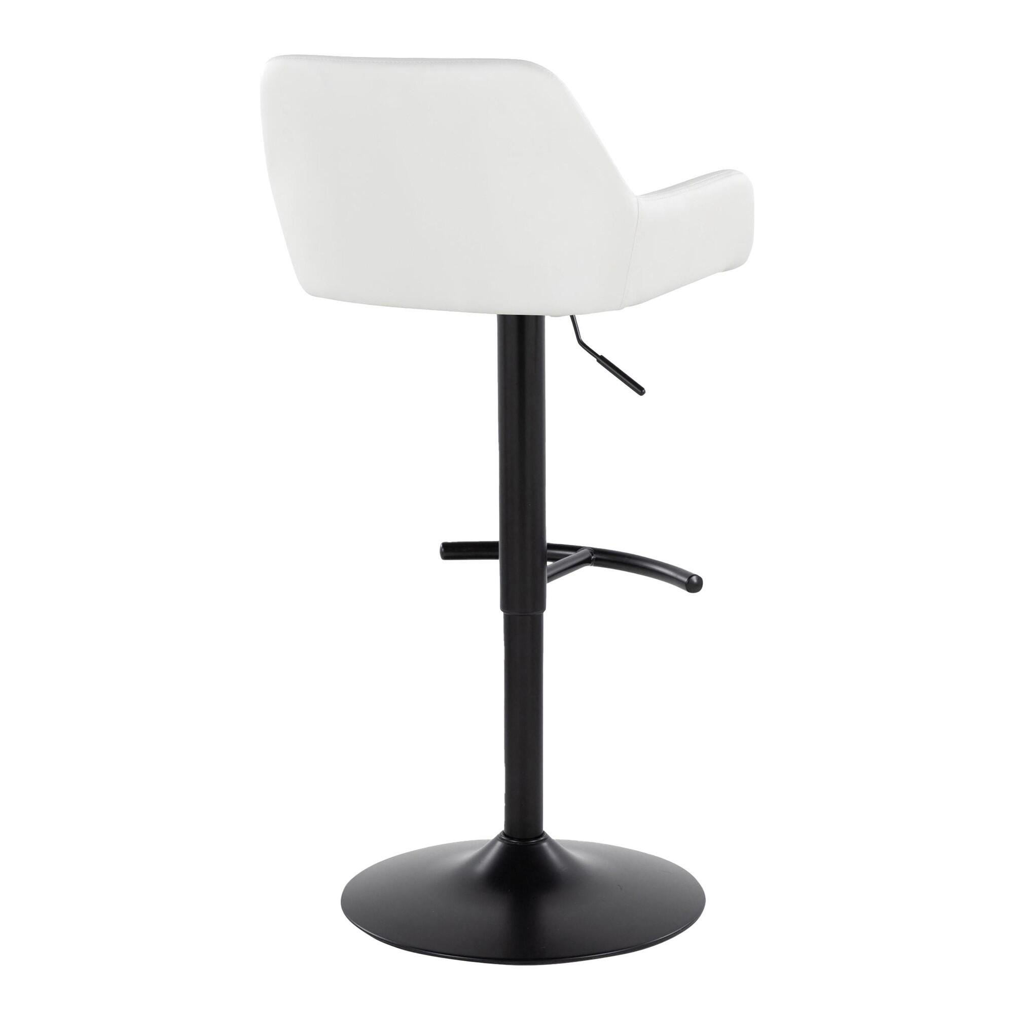 LumiSource Daniella Bar Height Bar Stool (Set of 2), White, large