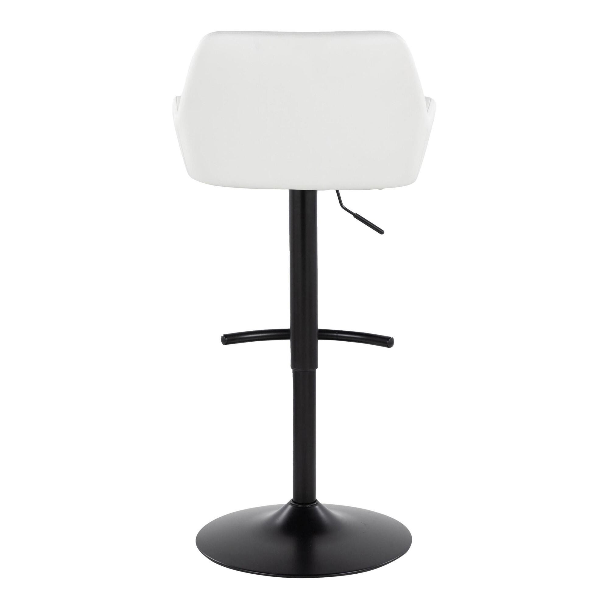 LumiSource Daniella Bar Height Bar Stool (Set of 2), White, large
