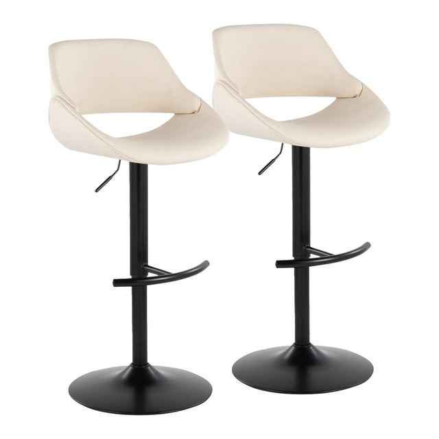 LumiSource Fabrizzi Bar Height Bar Stool (Set of 2)