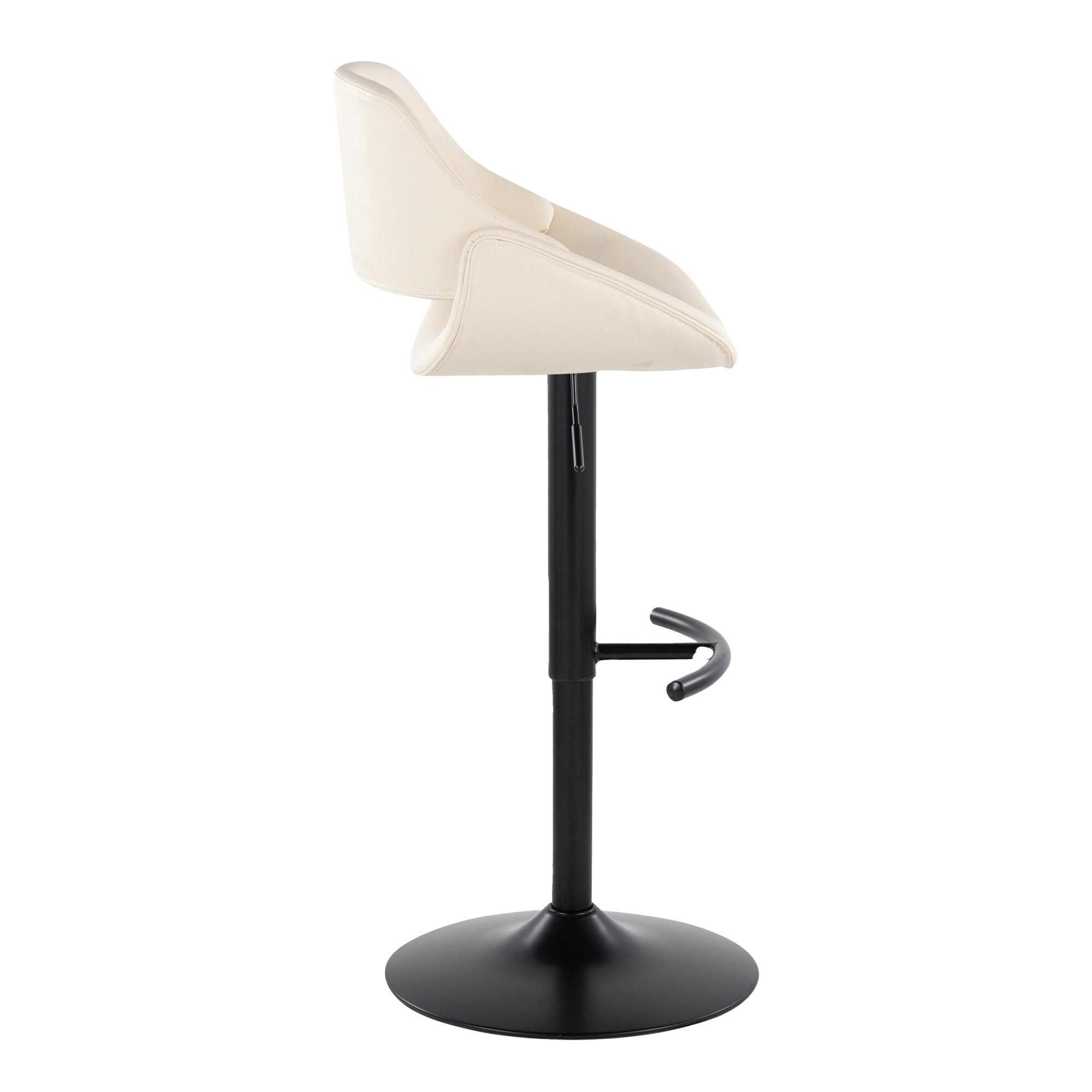 LumiSource Fabrizzi Bar Height Bar Stool (Set of 2), , large