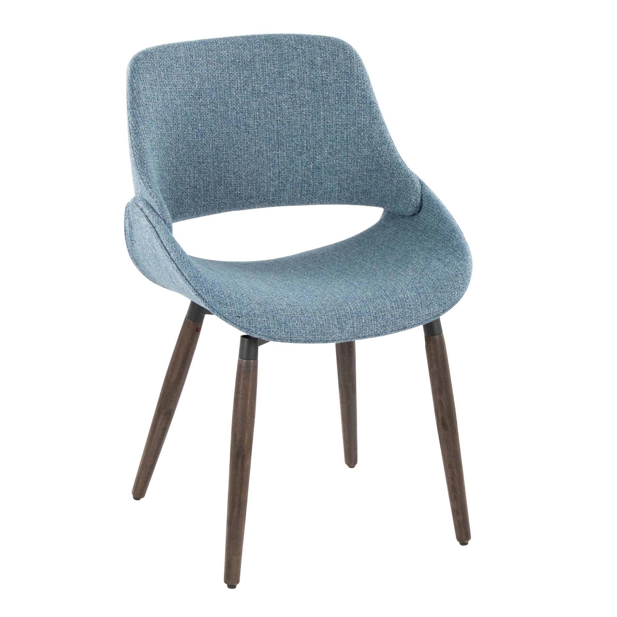 LumiSource Fabrizzi Dining Chair (Set of 2), Blue, large
