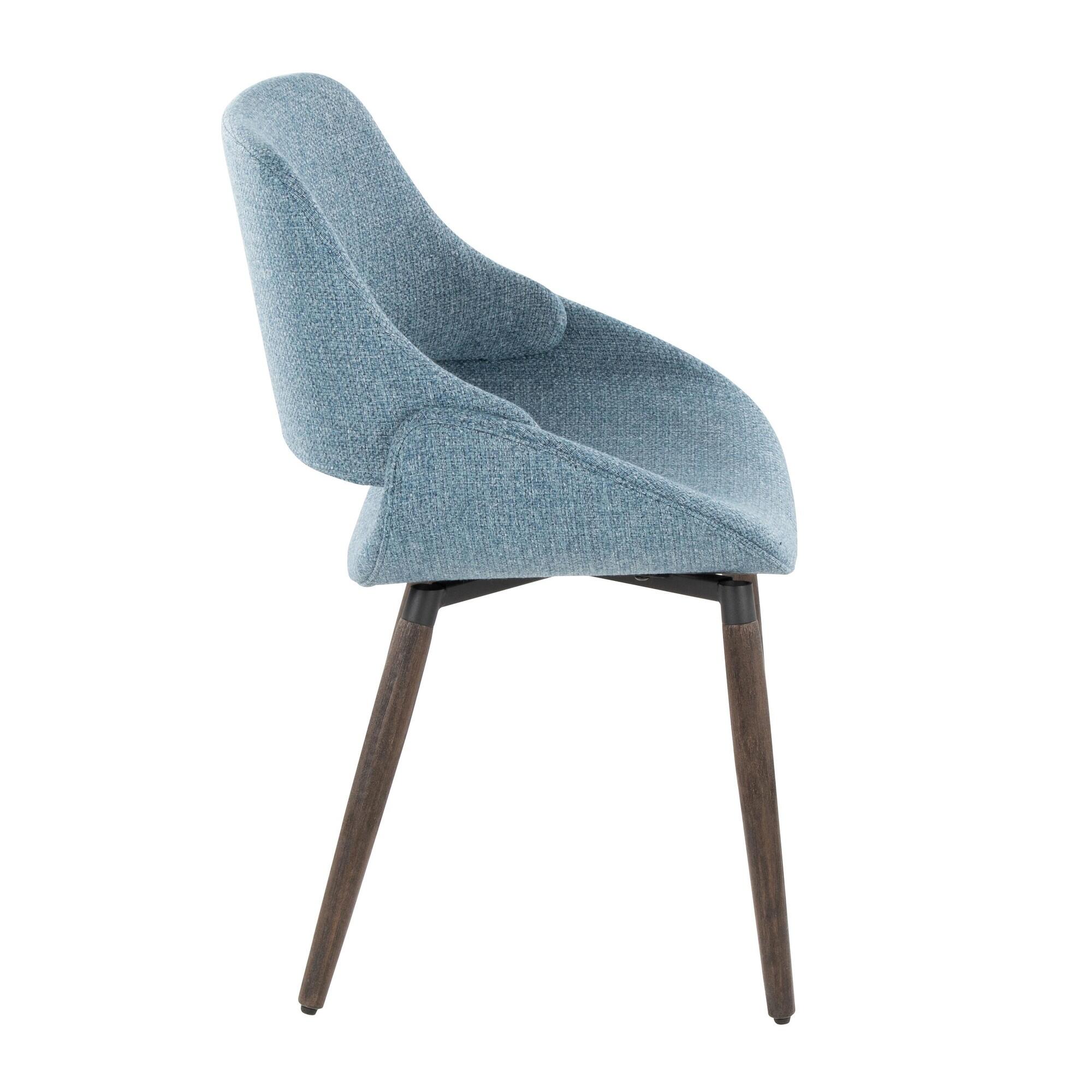 LumiSource Fabrizzi Dining Chair (Set of 2), Blue, large