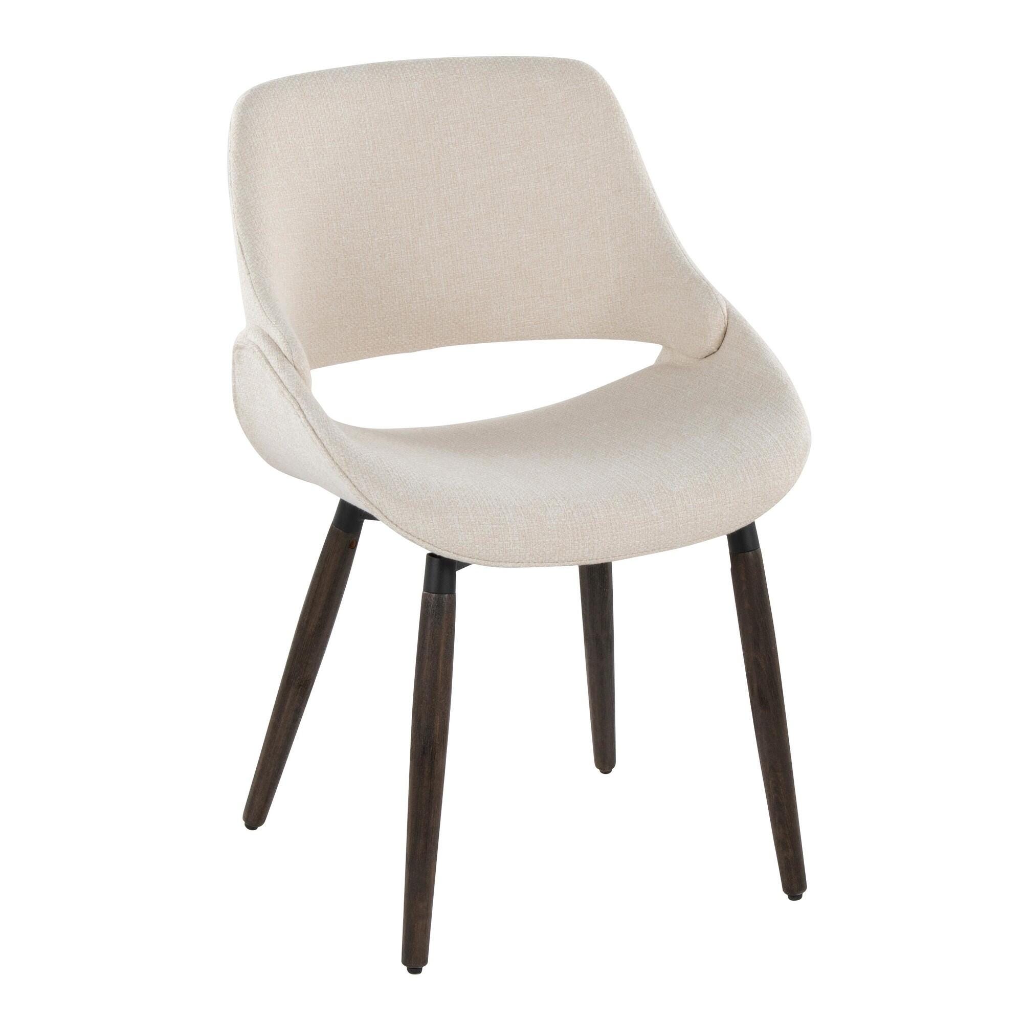 LumiSource Fabrizzi Dining Chair (Set of 2), Cream, large