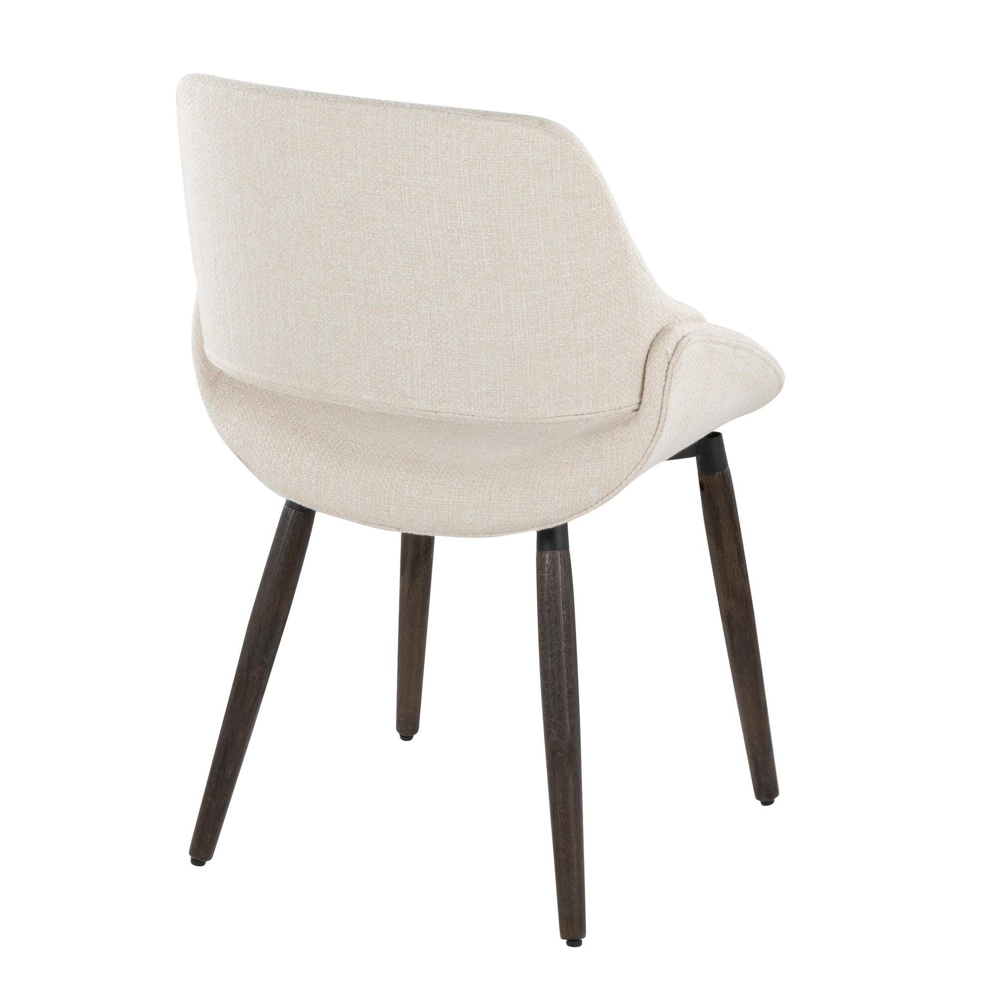 LumiSource Fabrizzi Dining Chair (Set of 2), Cream, large