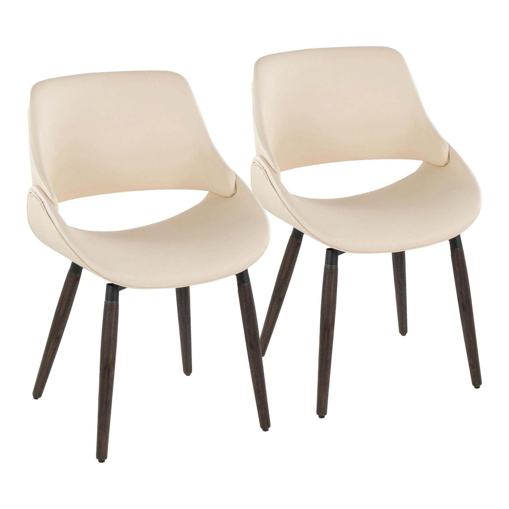 LumiSource Fabrizzi Dining Chair (Set of 2), Beige, large