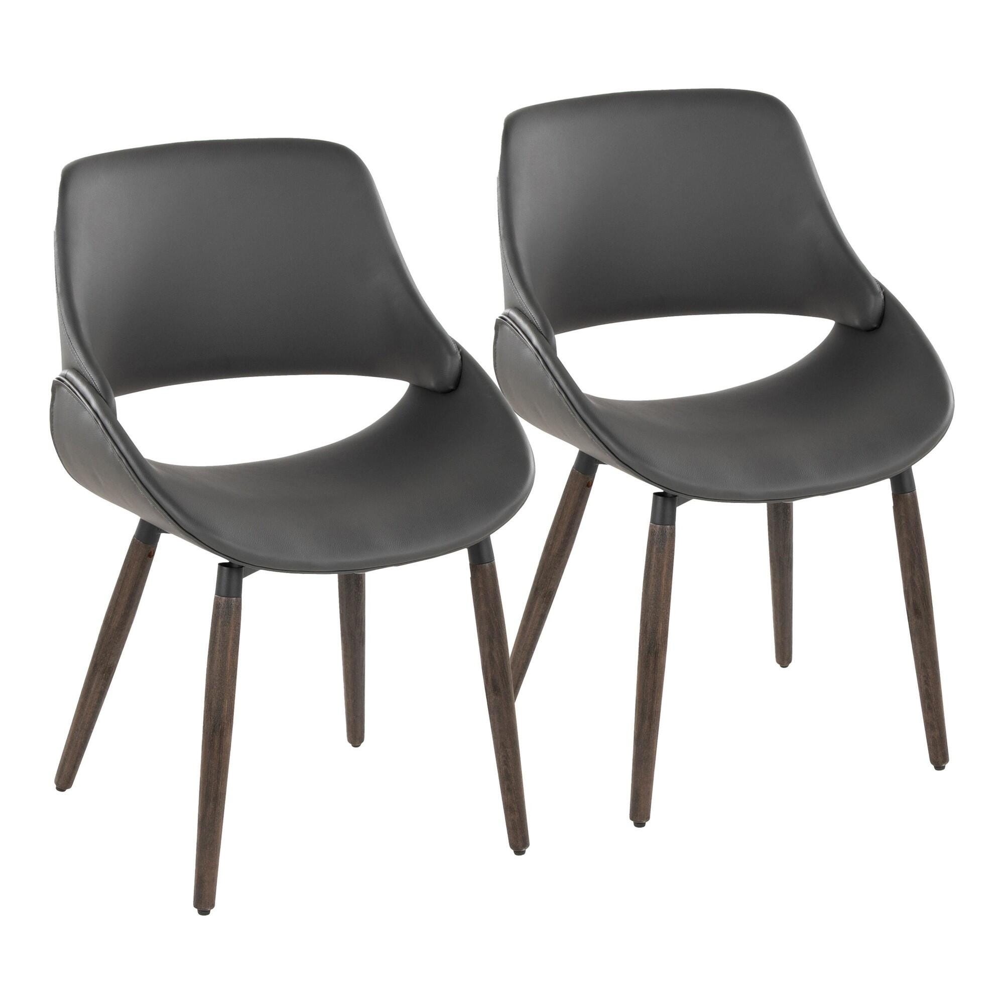 LumiSource Fabrizzi Dining Chair (Set of 2), Gray, large